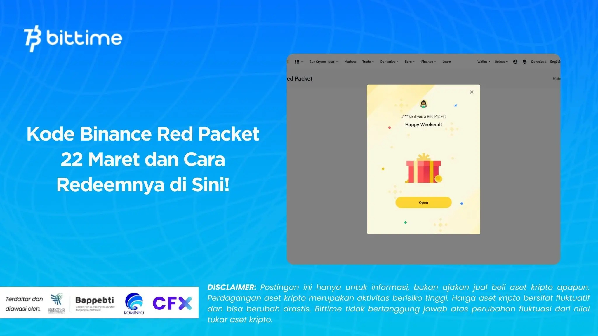 Kode Binance Red Packet 22 Maret dan Cara Redeemnya di Sini!