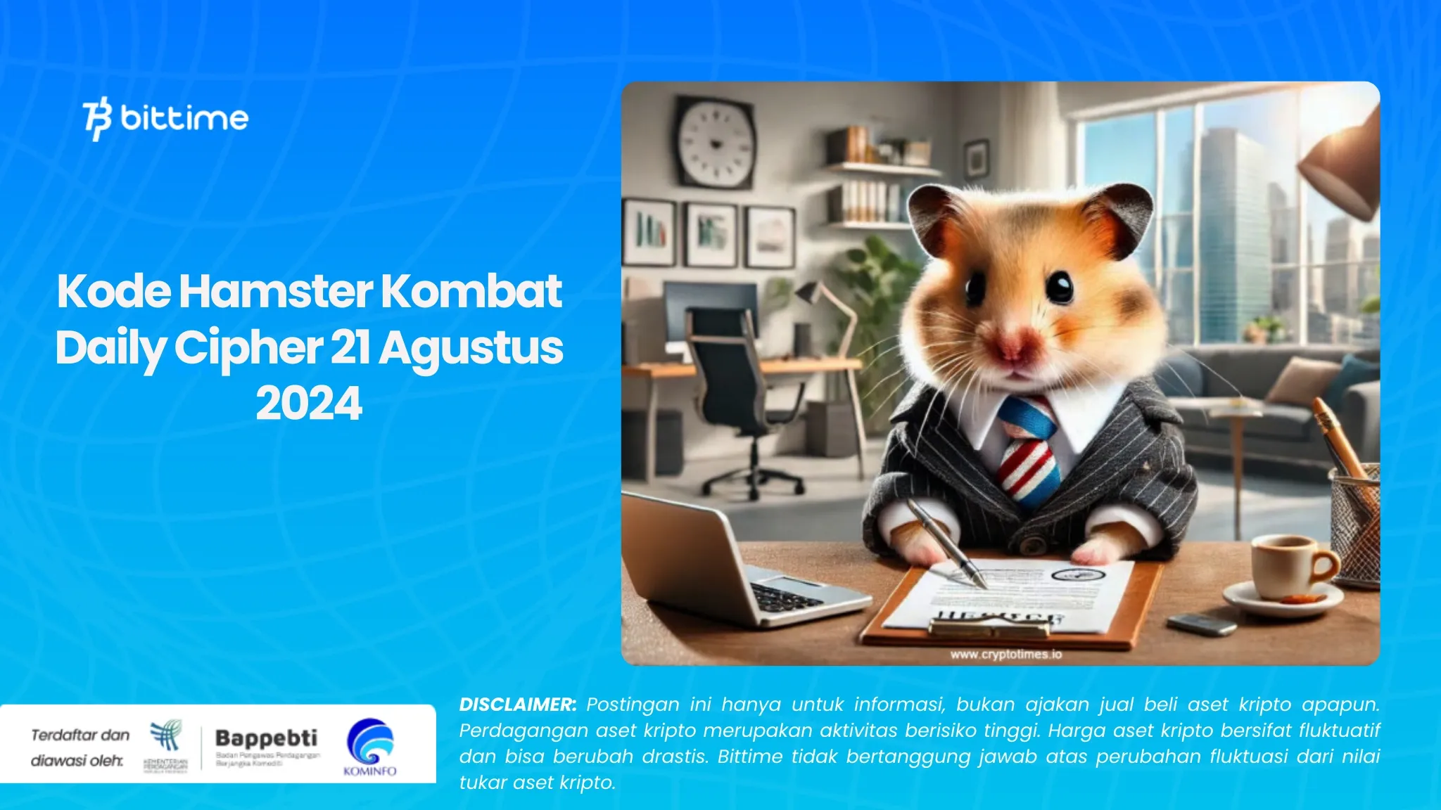 Kode Hamster Kombat Daily Cipher 21 Agustus 2024