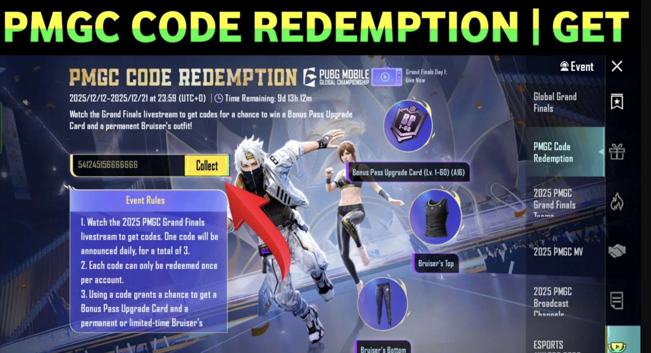Kode Redeem PMGC PUBG Mobile 22 Desember 2025 Terbaru - redeem.webp