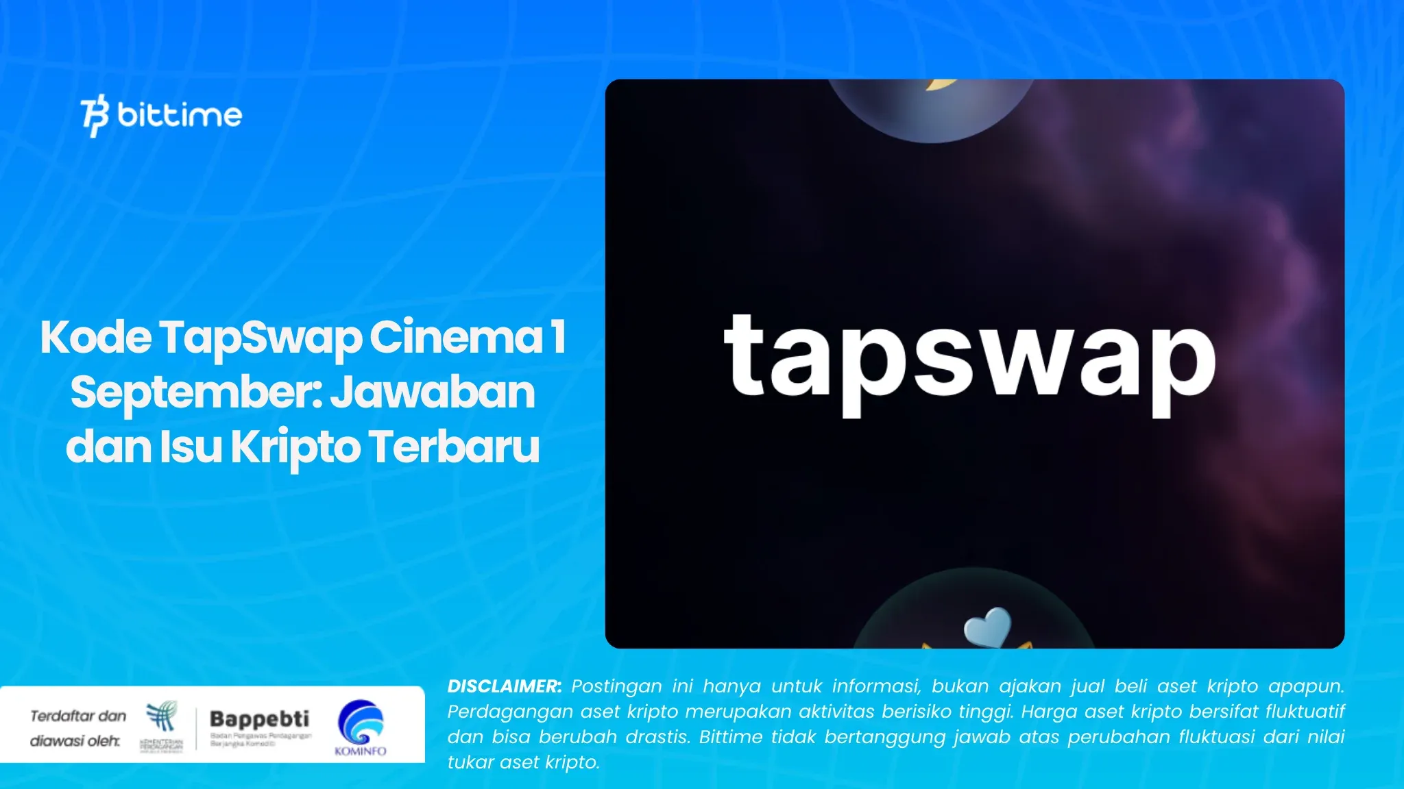 Kode TapSwap Cinema 1 September Jawaban dan Isu Kripto Terbaru