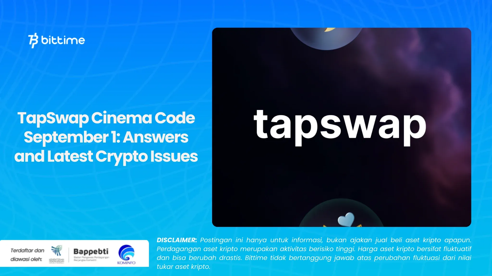 Kode TapSwap Cinema 1 September Jawaban dan Isu Kripto Terbaru