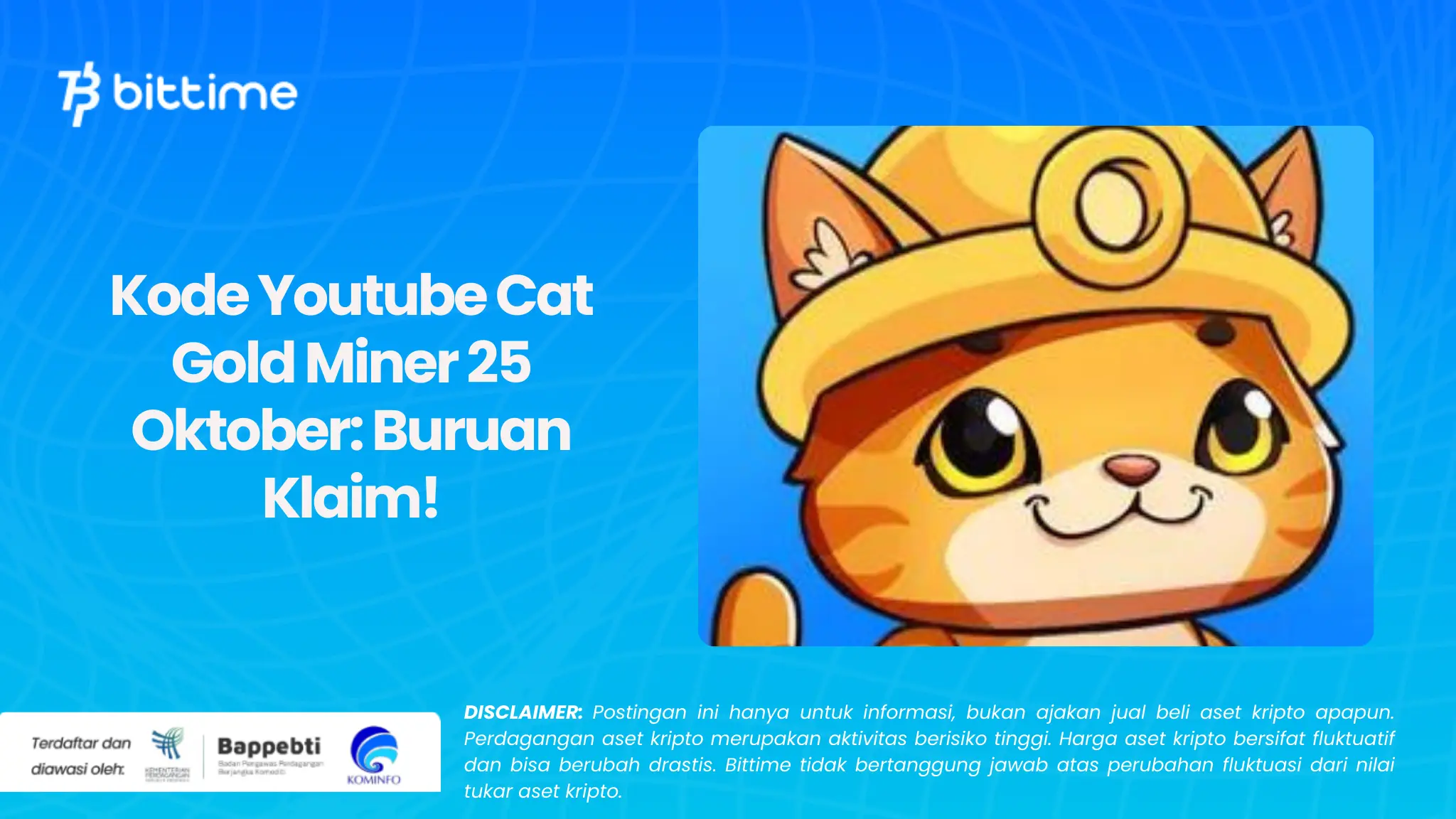 Kode Youtube Cat Gold Miner 25 Oktober: Buruan Klaim!