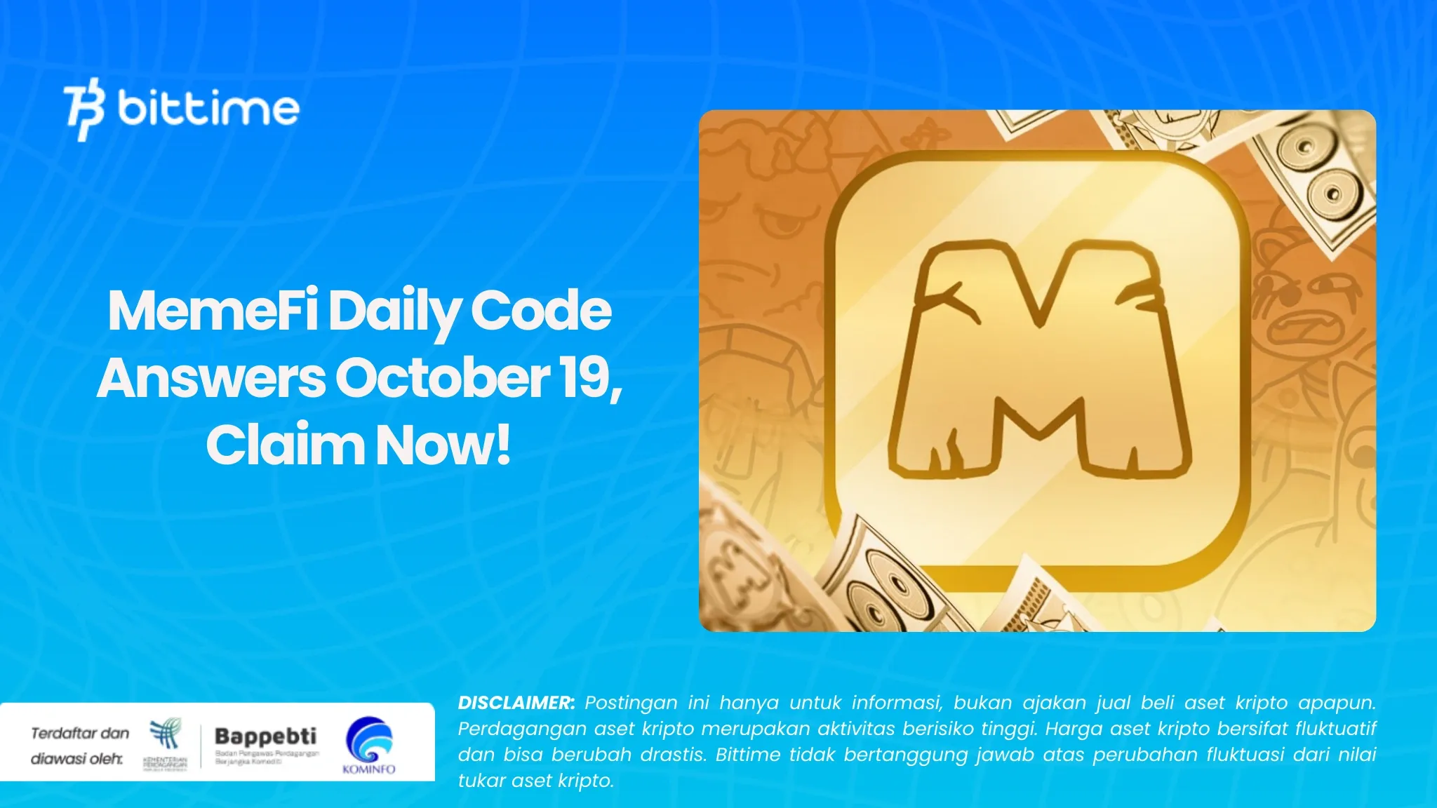 Memefi daily code answers october 19 claim now 
