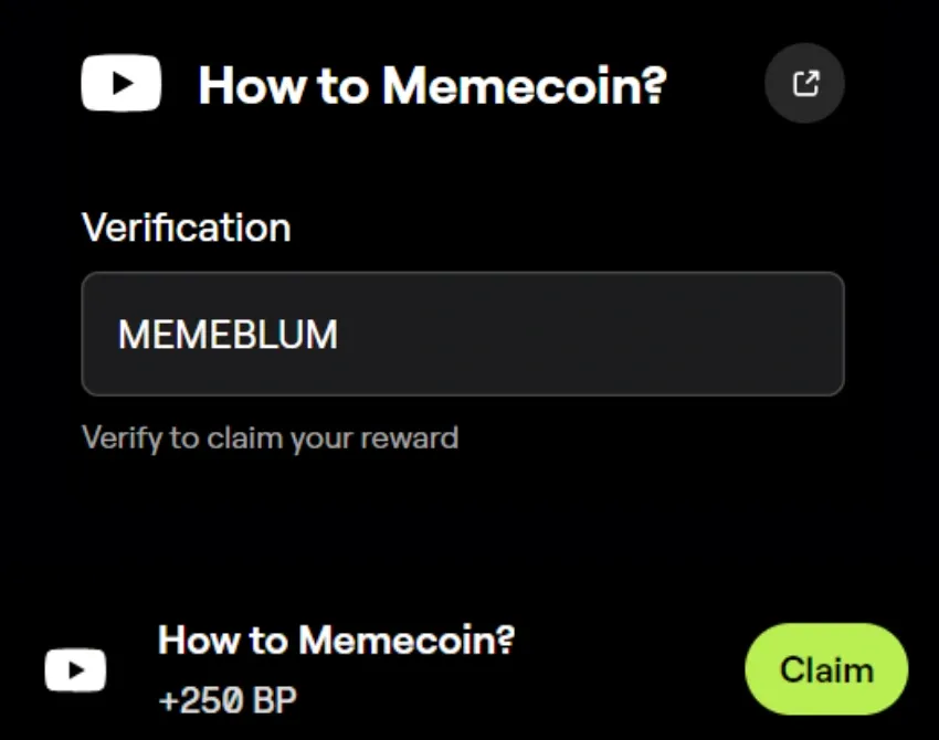 Kode Youtube Video Blum 4 Oktober How to Memecoin