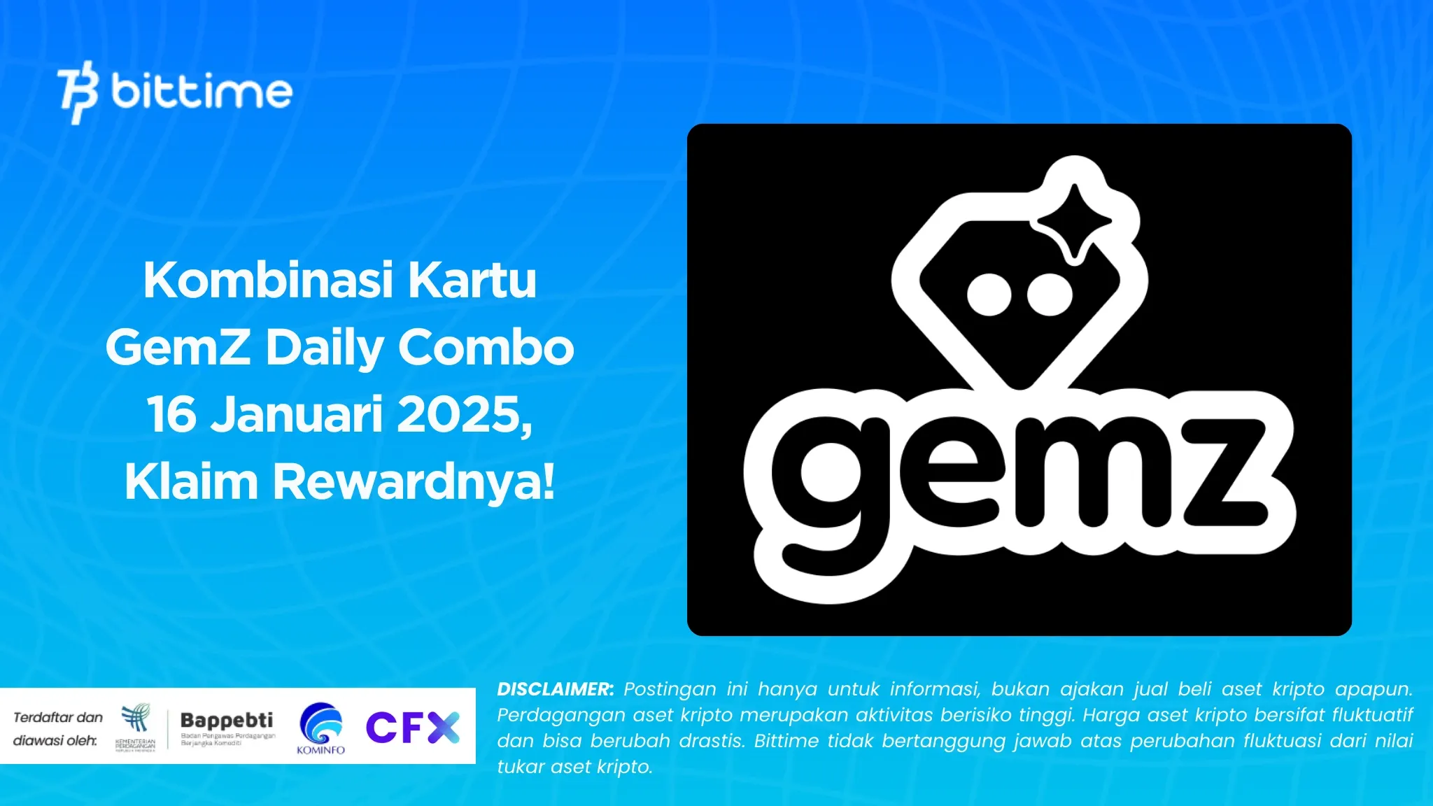 Kombinasi Kartu GemZ Daily Combo 16 Januari 2025, Klaim Rewardnya!.webp