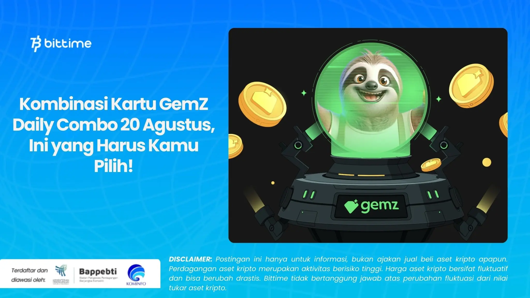 Kombinasi Kartu GemZ Daily Combo 20 Agustus, Ini yang Harus Kamu Pilih!.webp