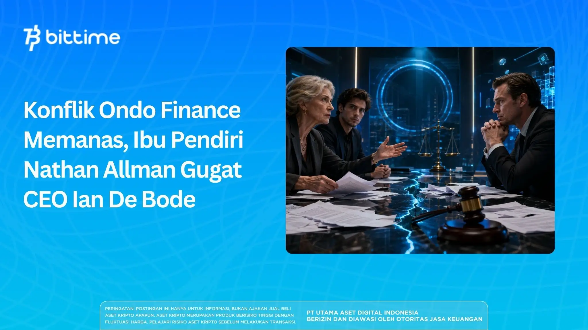 Konflik Ondo Finance Memanas, Ibu Pendiri Nathan Allman Gugat CEO