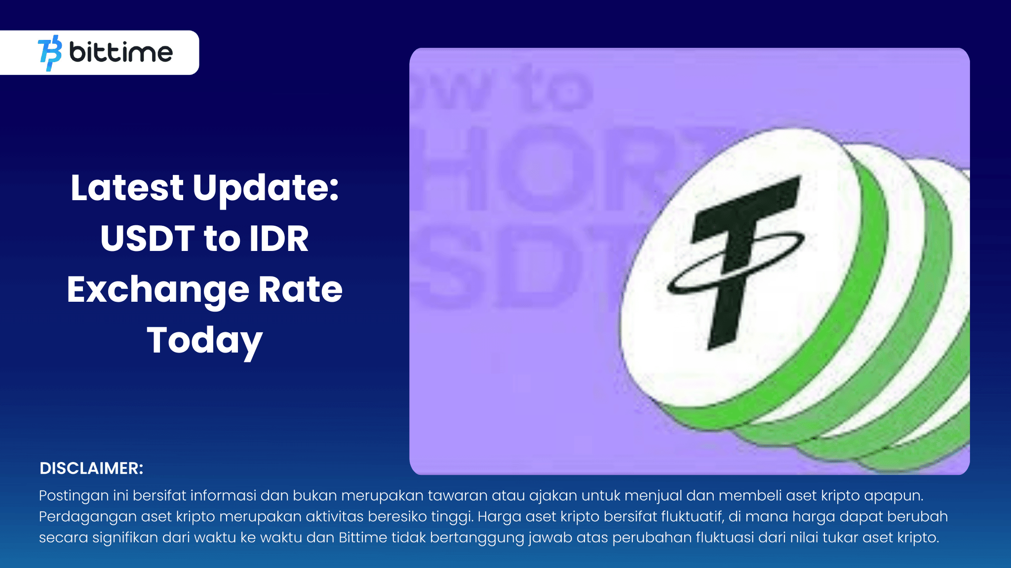 Latest Update: USDT to IDR Exchange Rate Today