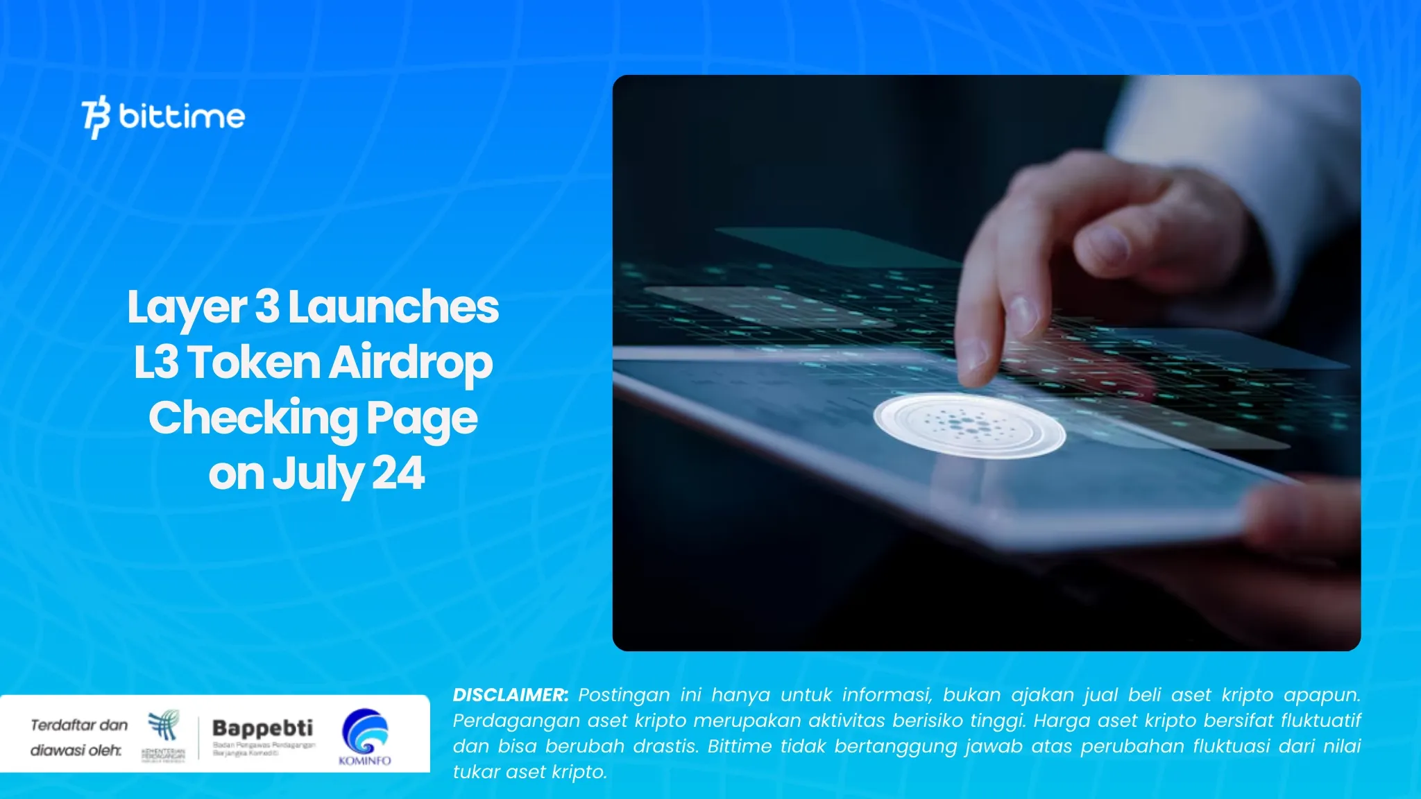 Layer 3 Launches L3 Token Airdrop Checking Page.webp