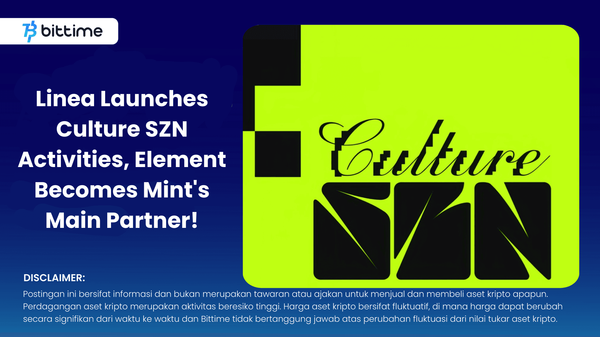 Linea Launches Culture SZN Activities, Element Becomes Mint's Main Partner!