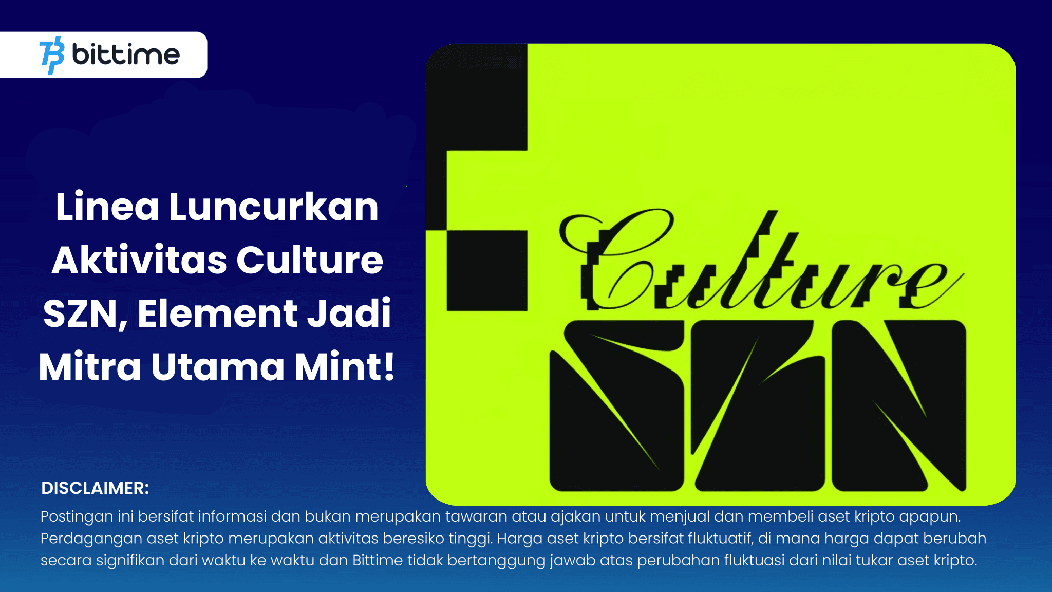 Linea Luncurkan Aktivitas Culture SZN, Element Jadi Mitra Utama Mint!