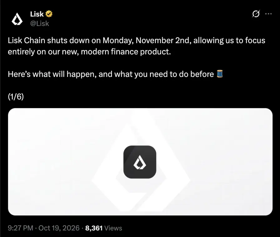 Lisk Chain Ditutup_ Cara Withdraw dan Migrasi LSK - x.webp