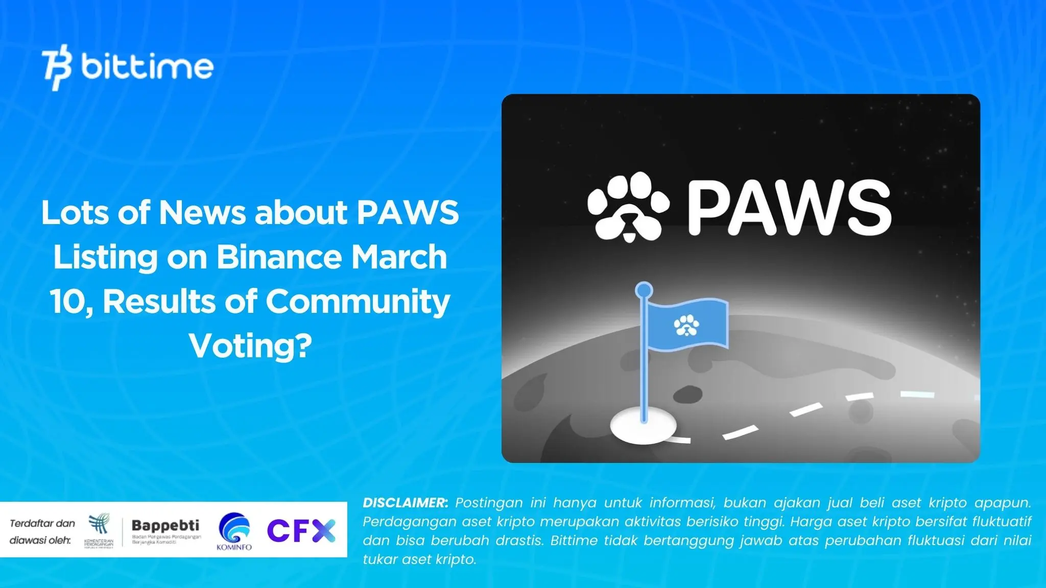 Lots of News about PAWS Listing on Binance March 10, Results of Community Voting.