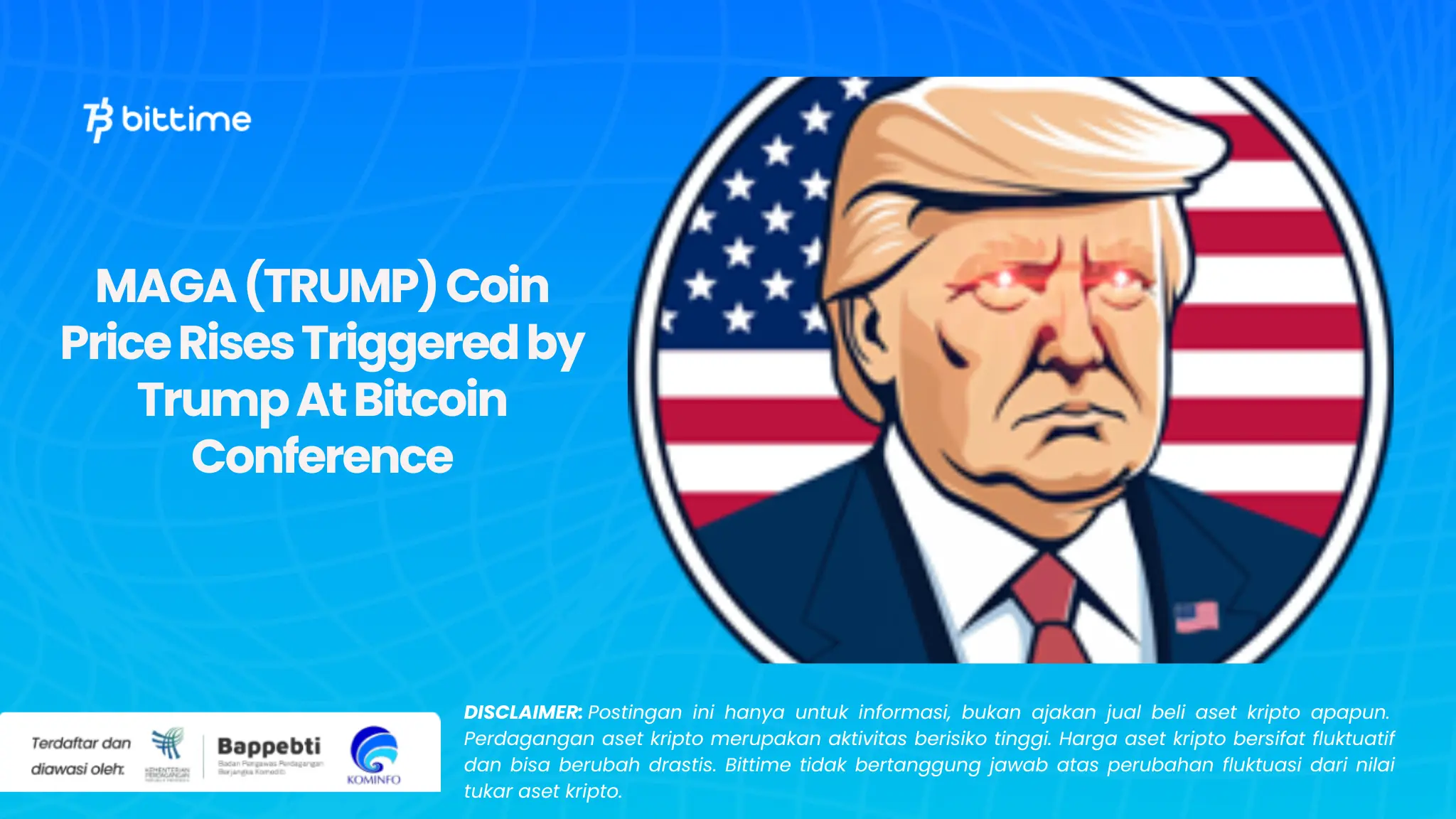 MAGA (TRUMP) Coin Price Rises Triggered by Trump At Bitcoin Conference