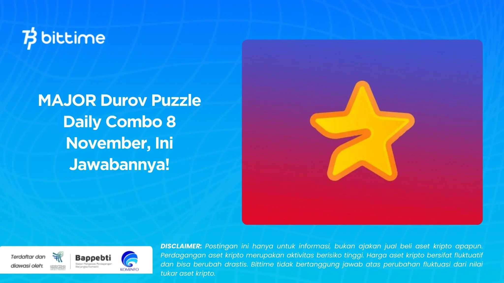 MAJOR Durov Puzzle Daily Combo 8 November, Ini Jawabannya!.webp