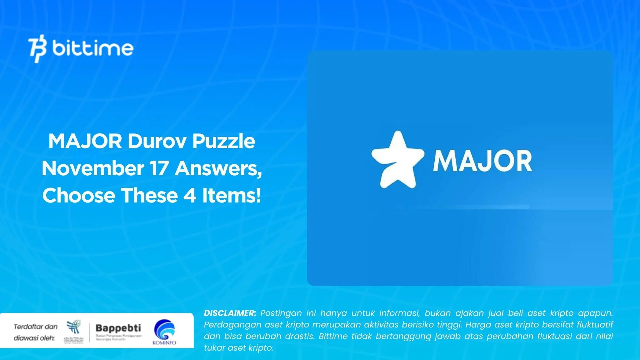 MAJOR Durov Puzzle November 17 Answers, Choose These 4 Items!.webp