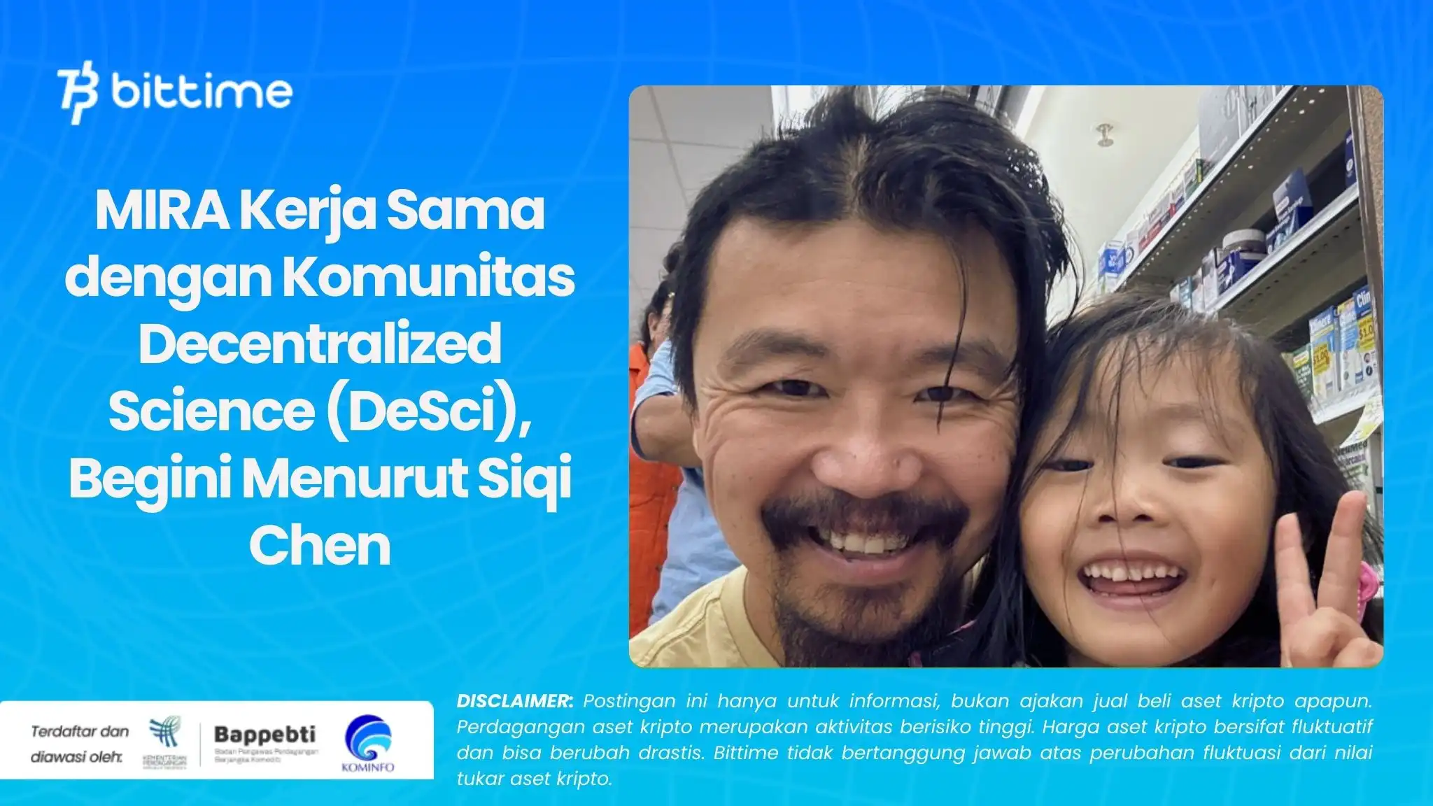 MIRA Kerja Sama dengan Komunitas Decentralized Science (DeSci), Begini Menurut Siqi Chen