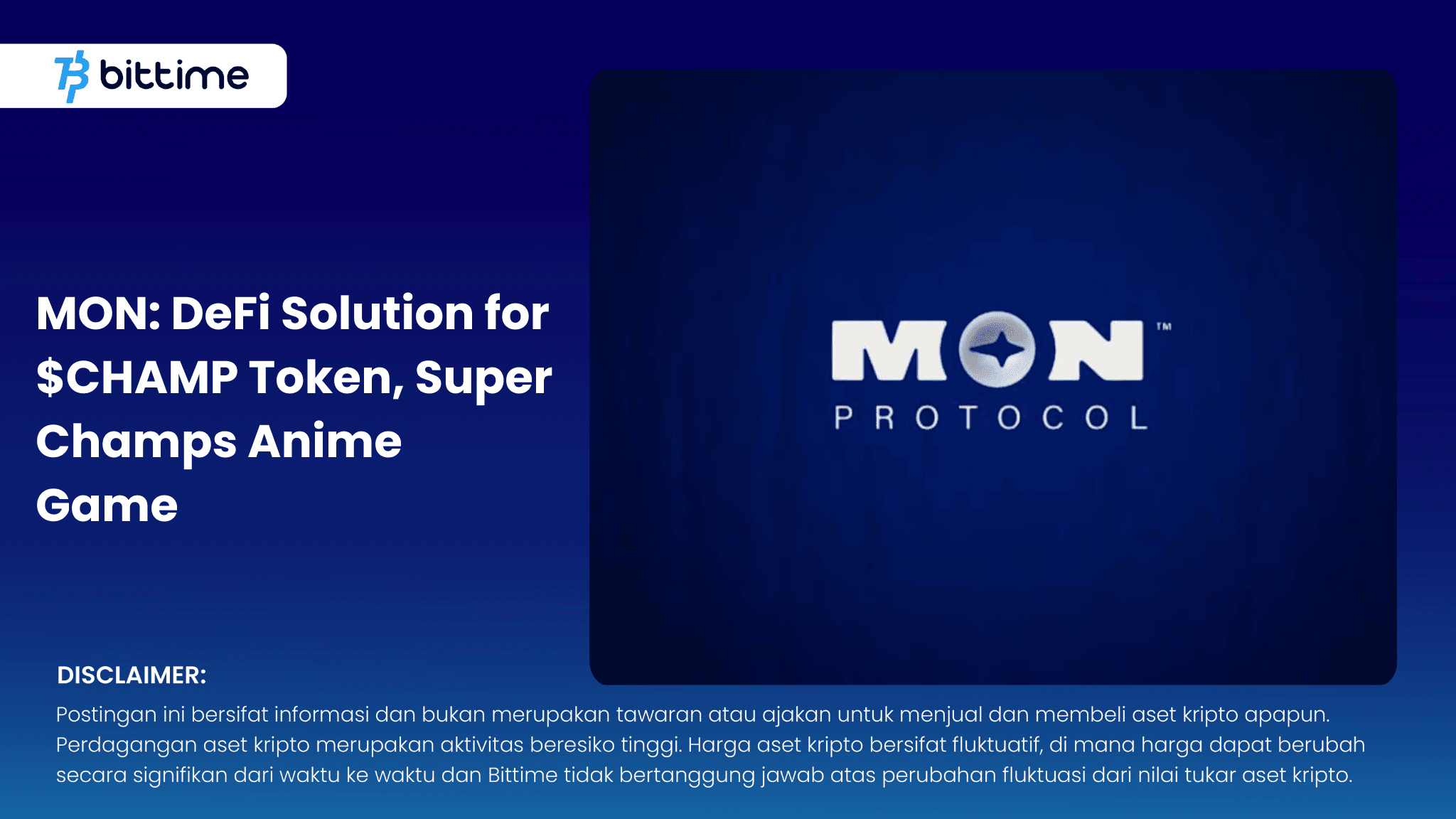 MON: DeFi Solution for $CHAMP Token, Super Champs Anime Game