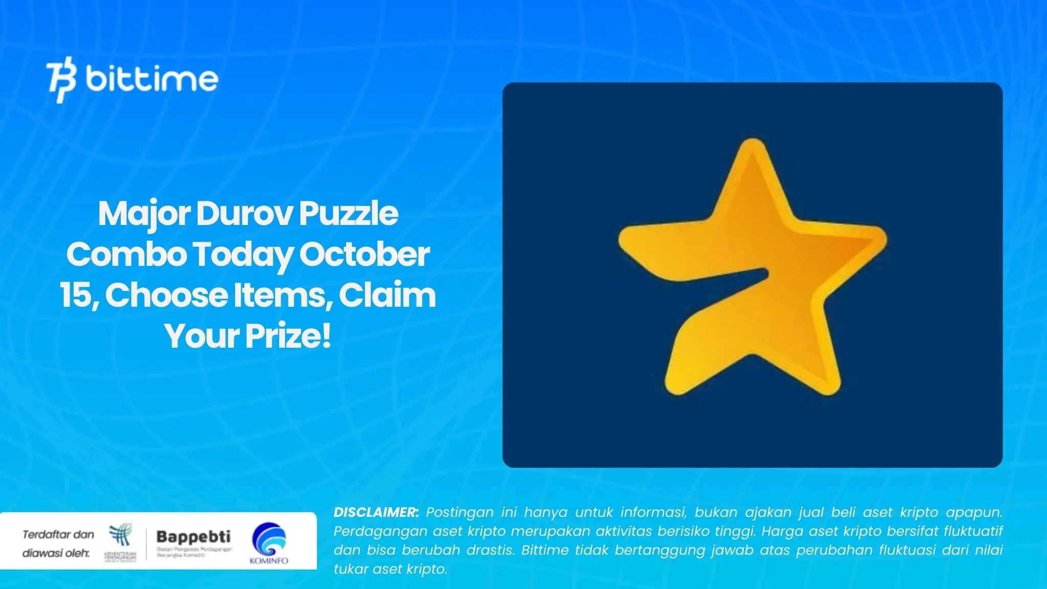 Major Durov Puzzle Combo Today October 15, Choose Items, Claim Your Prize!.webp