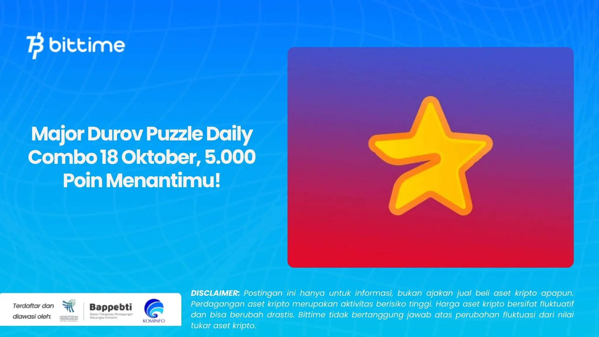 Major Durov Puzzle Daily Combo 18 Oktober, 5.000 Poin Menantimu!.webp