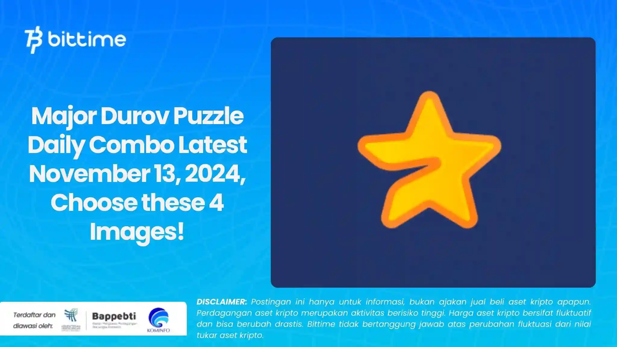 Major Durov Puzzle Daily Combo Latest November 13, 2024, Choose these 4 Images!