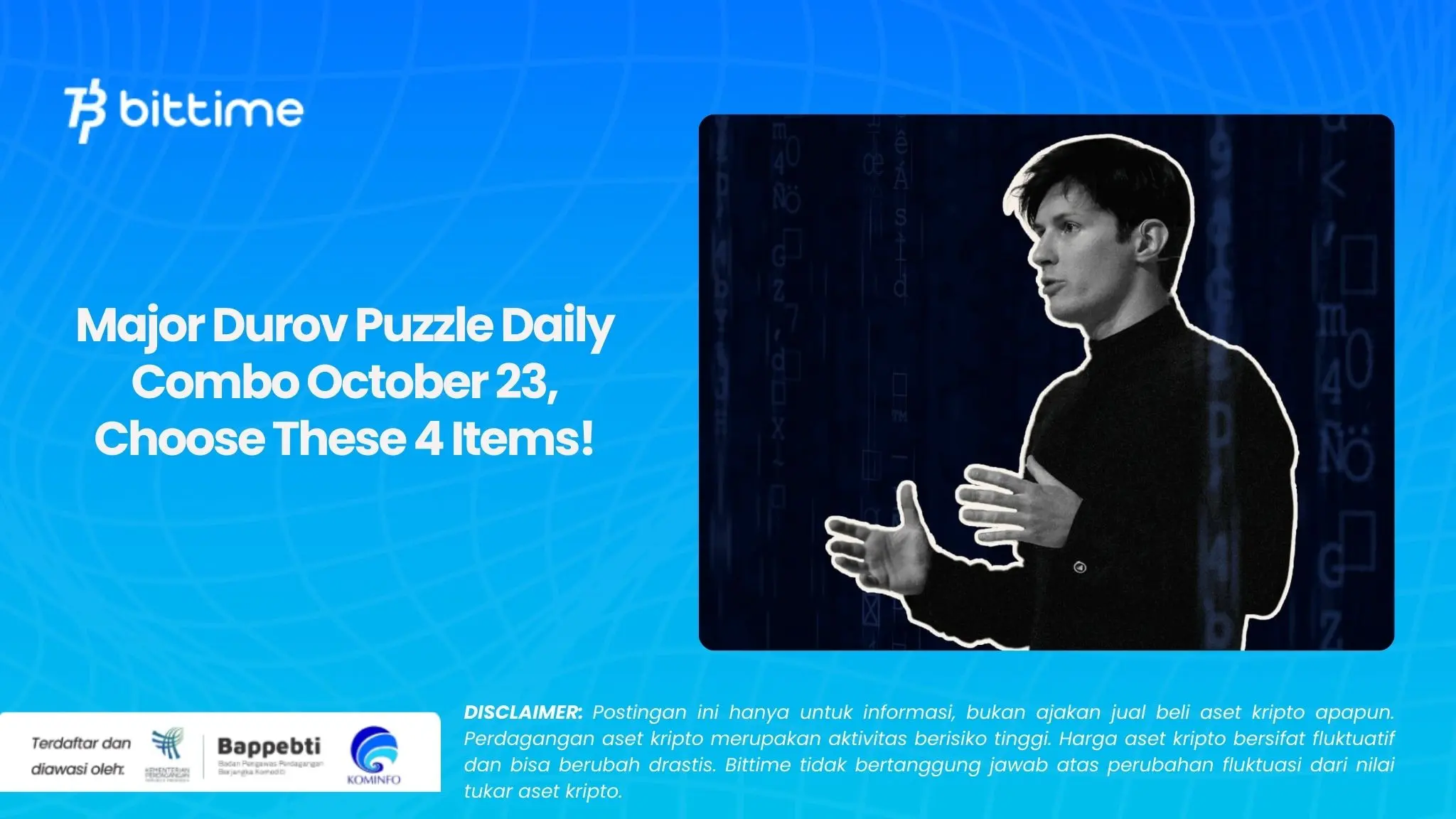 Major Durov Puzzle Daily Combo October 23, Choose These 4 Items!.webp