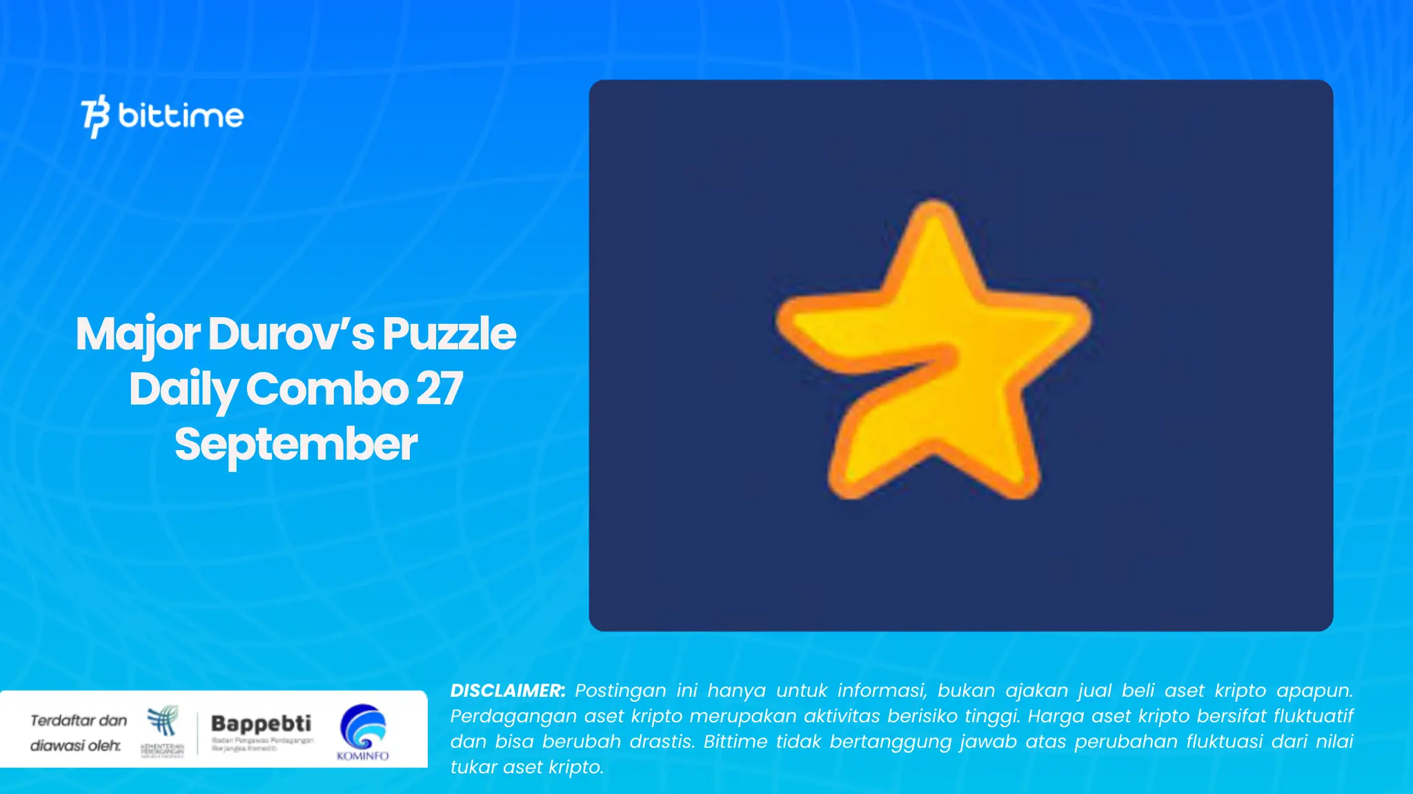 Major Durov’s Puzzle Daily Combo 27 September