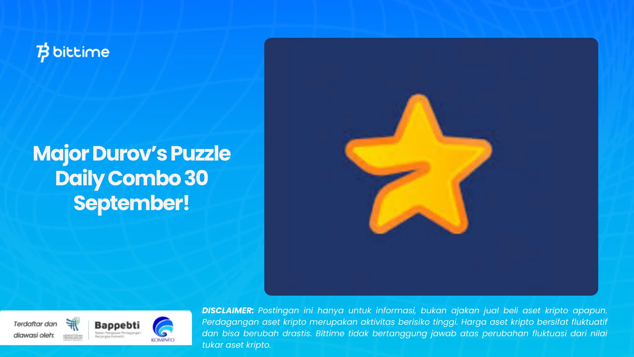 Major Durov’s Puzzle Daily Combo 30 September!