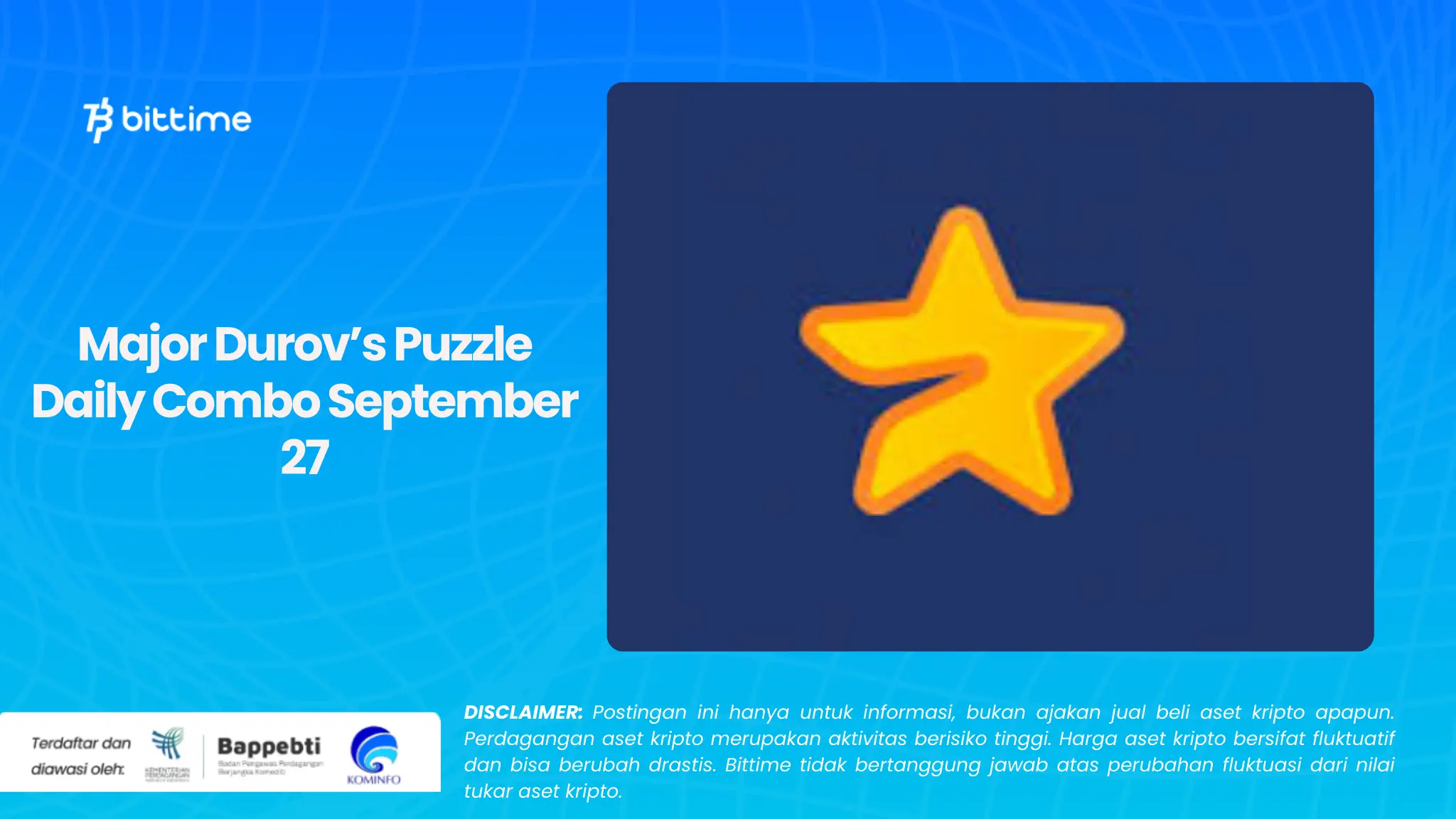 Major Durov’s Puzzle Daily Combo September 27