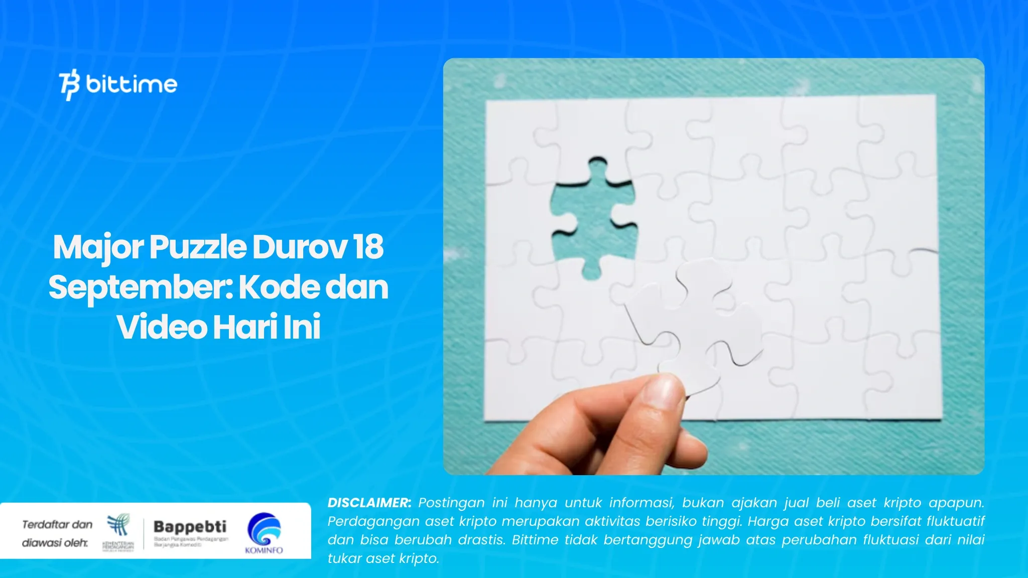 Major Puzzle Durov 18 September Kode dan Video Hari Ini