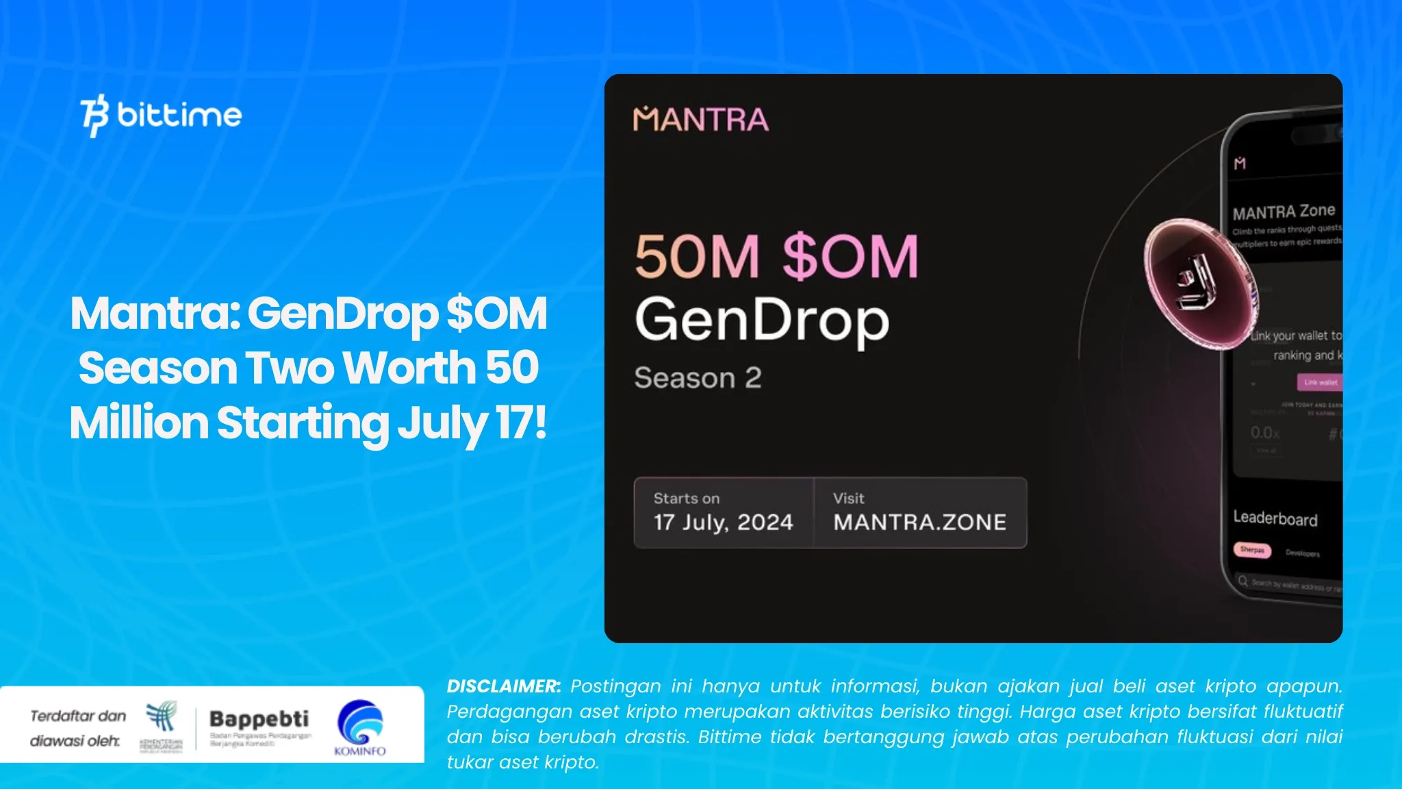 Mantra GenDrop $OM Season Two Starting July 17