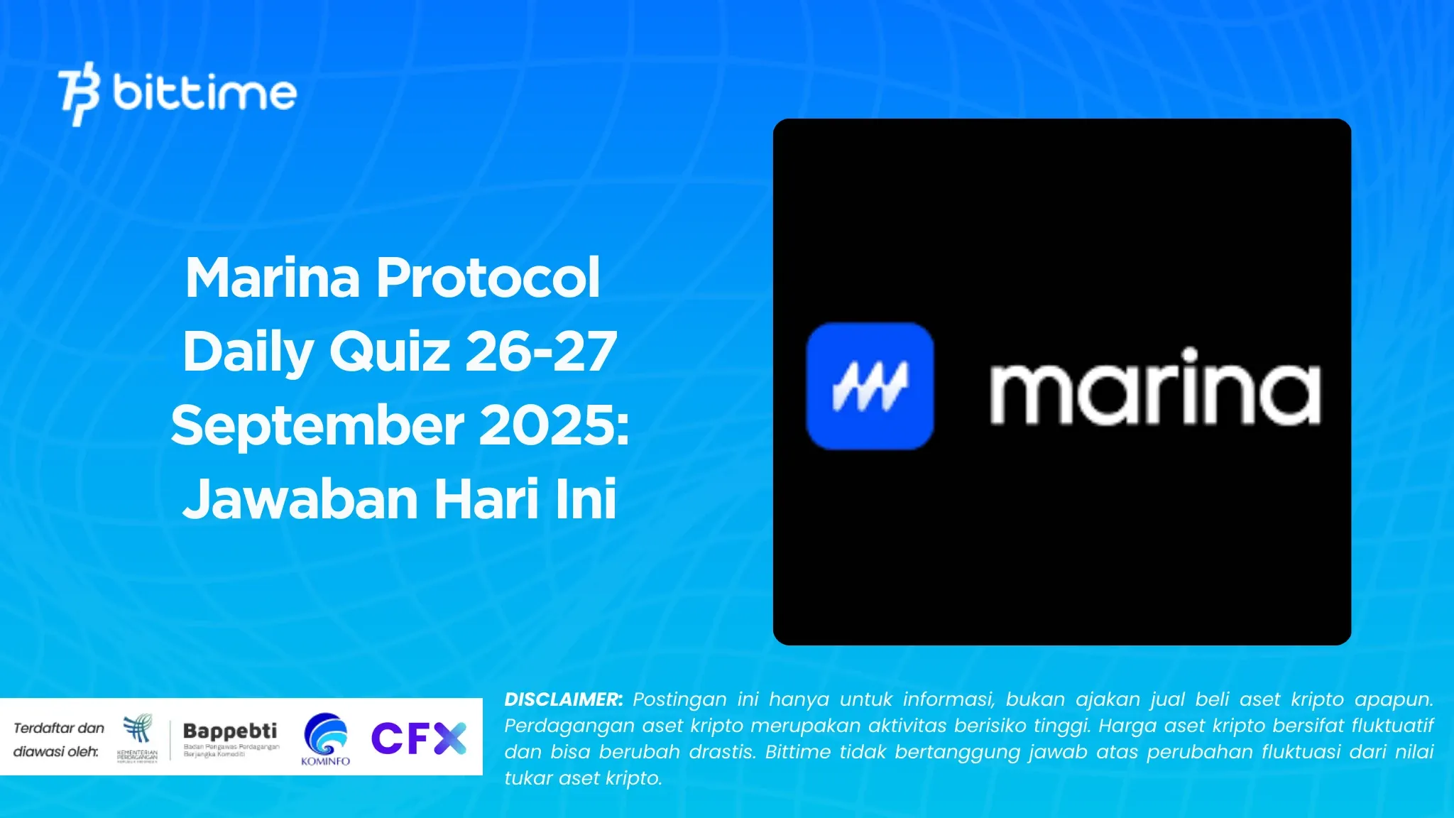 Marina Protocol Daily Quiz 26 September 2025