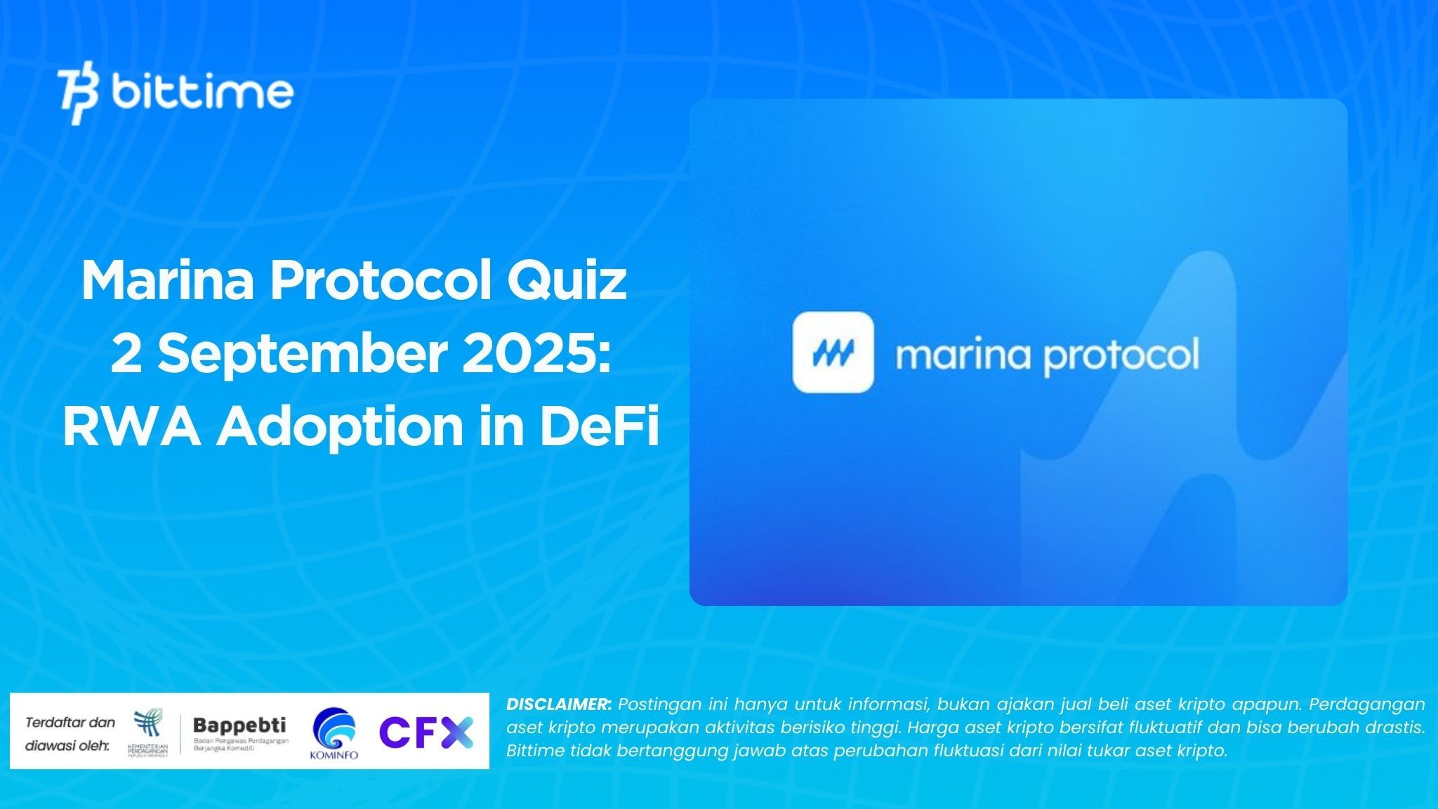 Marina Protocol Quiz 2 September 2025: RWA Adoption in DeFi