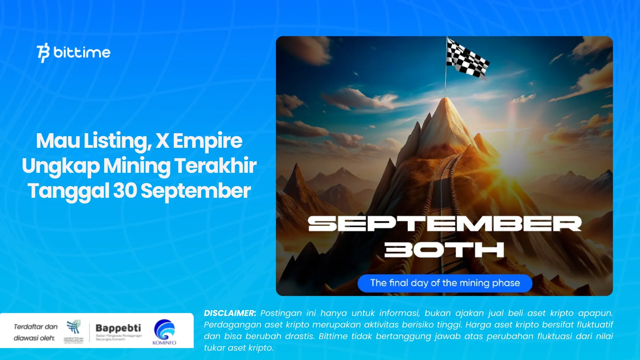 Mau Listing, X Empire Ungkap Mining Terakhir Tanggal 30 September