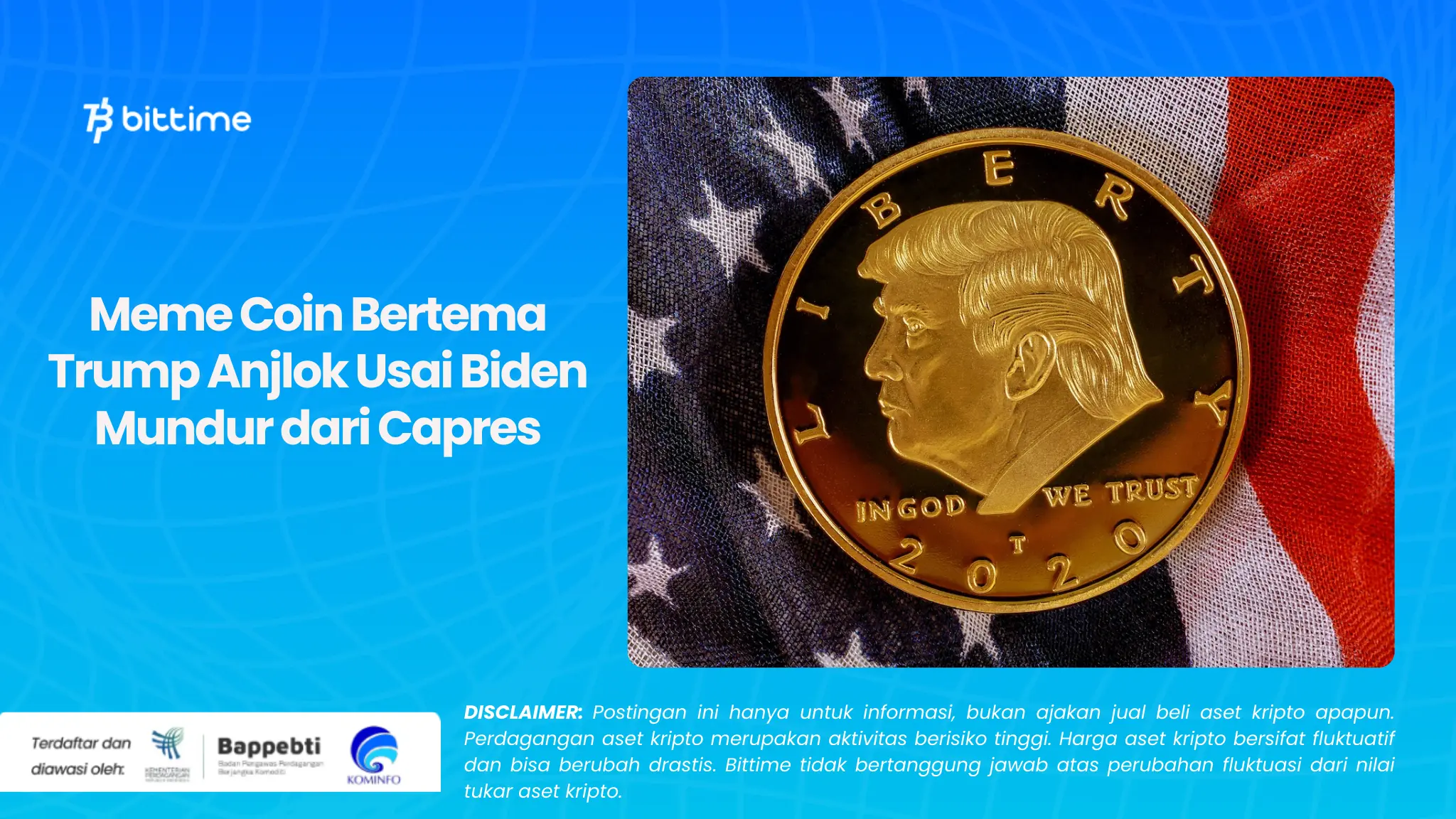 Meme Coin Bertema Trump Anjlok Usai Biden Mundur dari Capres.webp