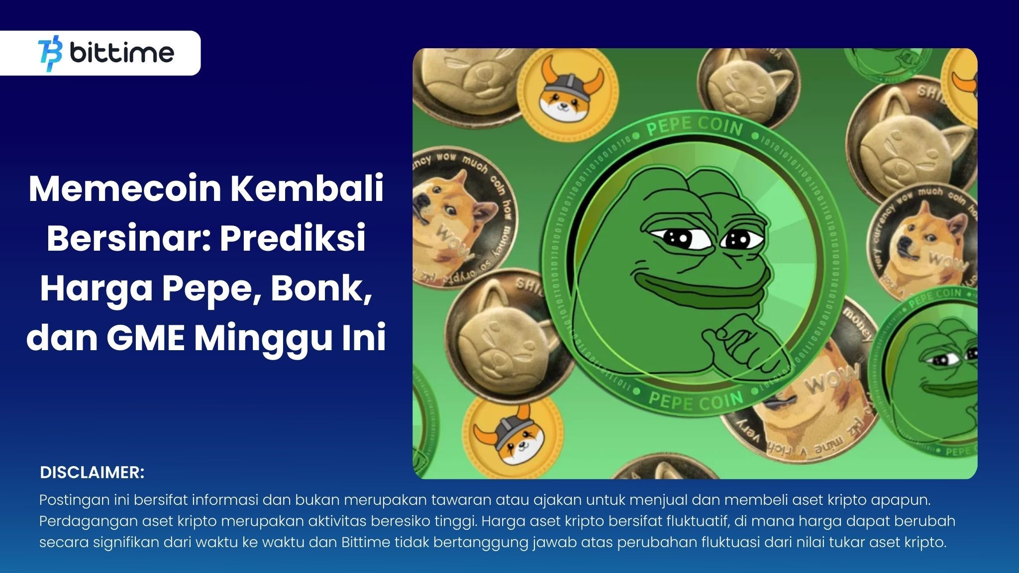 Memecoin Kembali Bersinar Prediksi Harga Pepe, Bonk, dan GME Minggu Ini.jpg