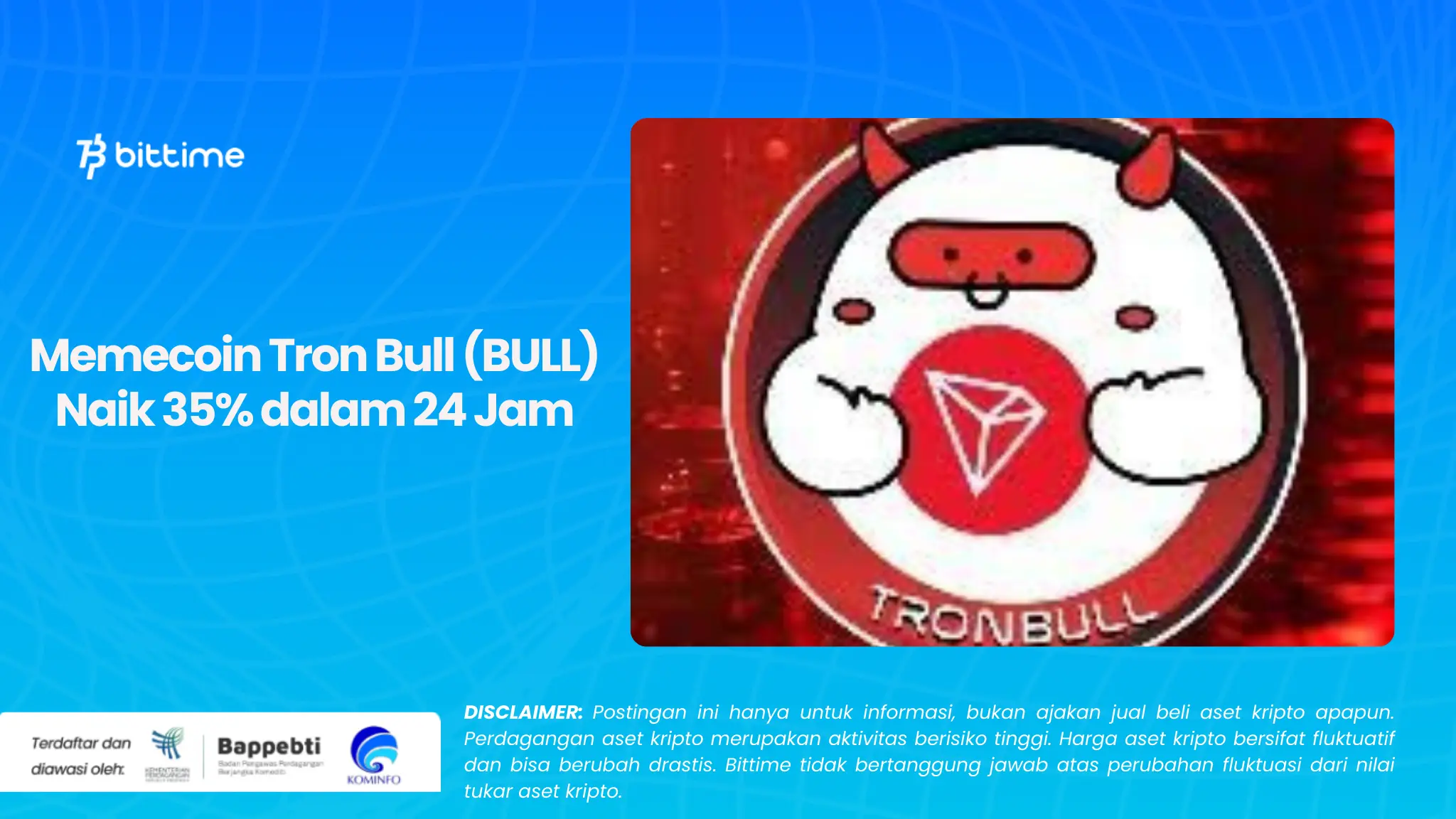 Memecoin Tron Bull (BULL) Naik 35% dalam 24 Jam