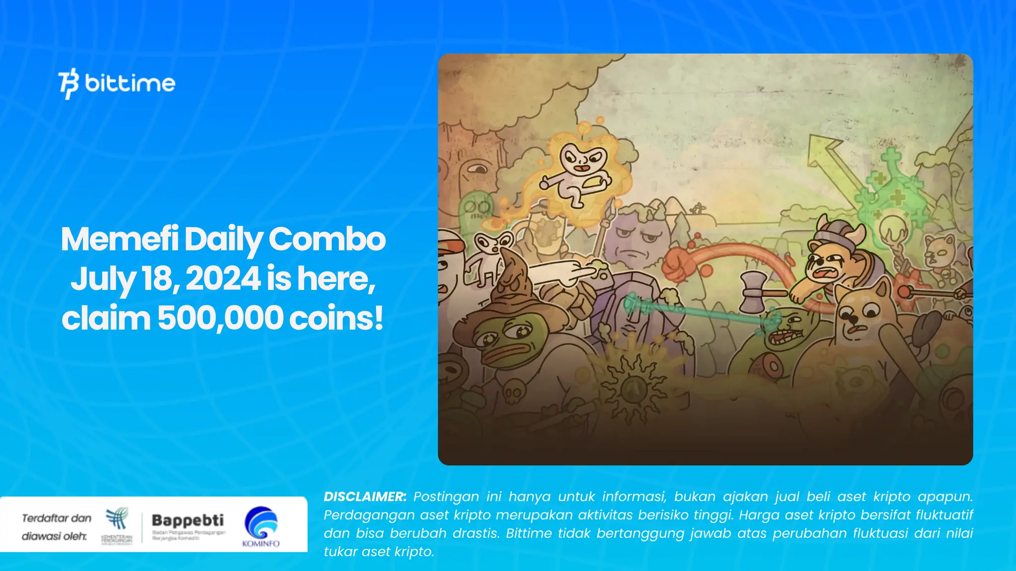 Memefi Daily Combo July 18, 2024 is here, claim 500,000 coins!.webp