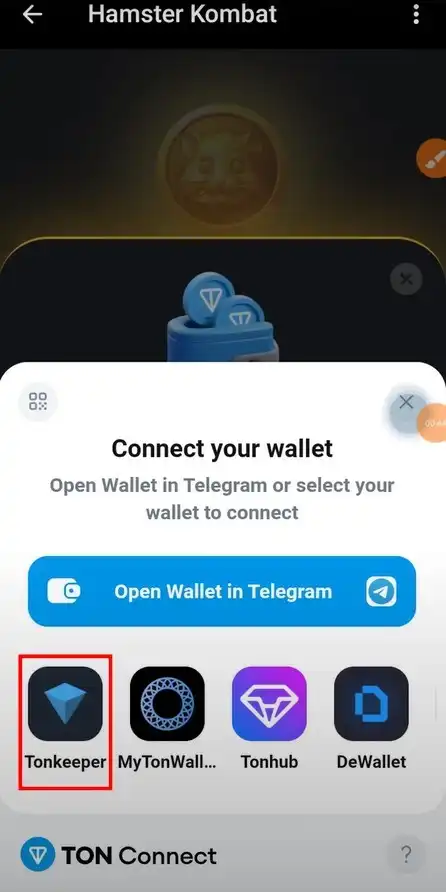 Menyambungkan Hamster Kombat ke Dompet TON untuk Tugas Airdrop 10.webp