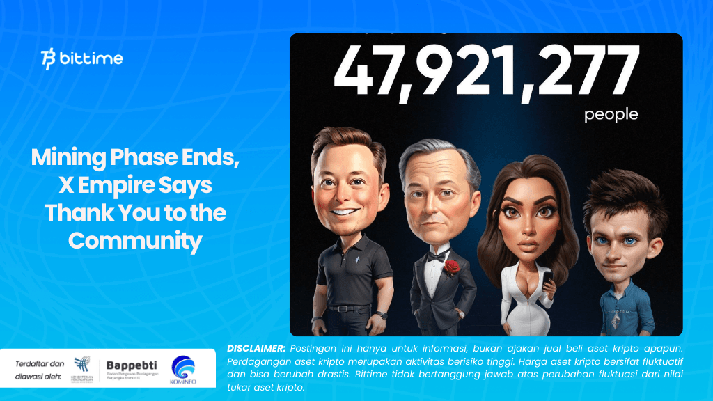 Mining Phase Ends, X Empire Says Thank You to the Community.png