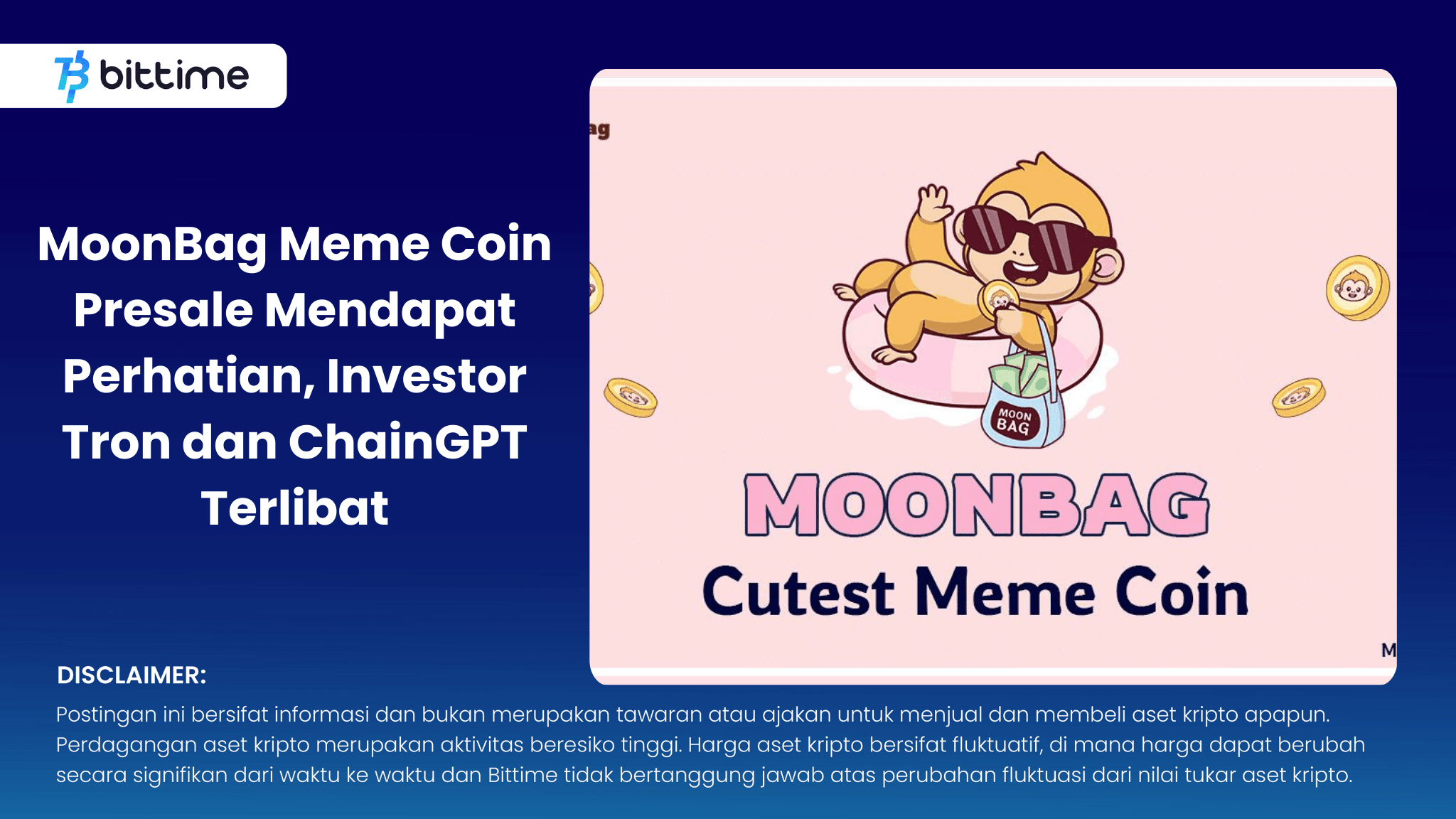 MoonBag Meme Coin Presale Mendapat Perhatian, Investor Tron dan ChainGPT Terlibat