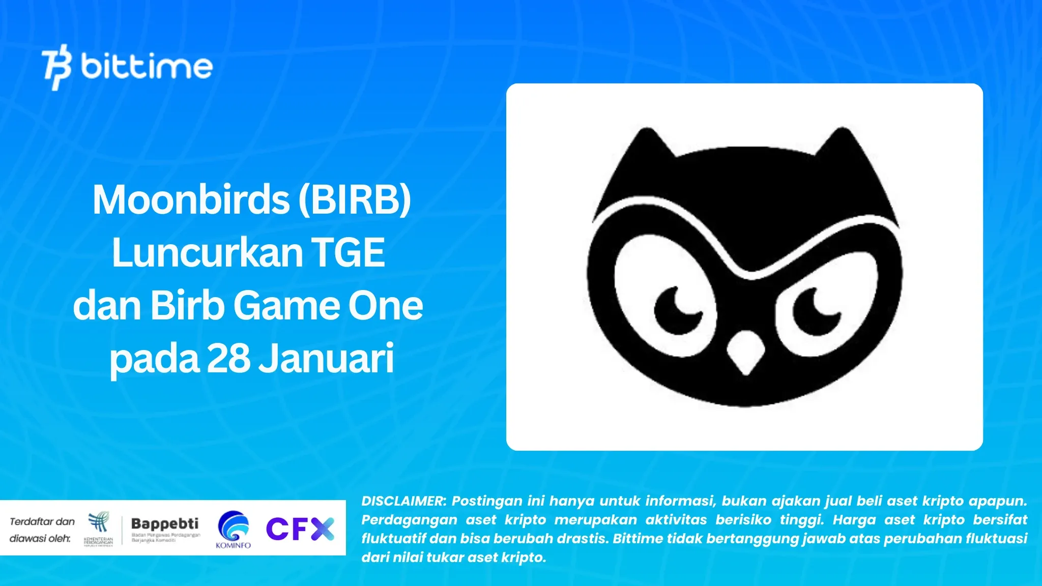 Moonbirds (BIRB) Luncurkan TGE dan Birb Game One pada 28 Januari