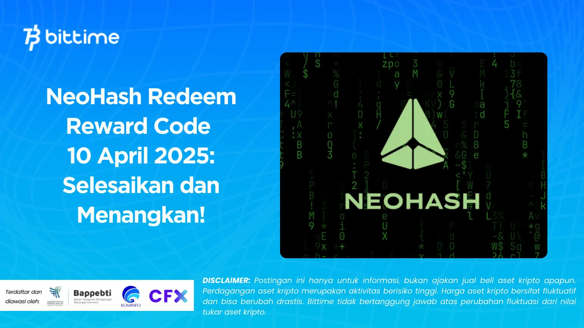 NeoHash Redeem Reward Code 10 April 2025