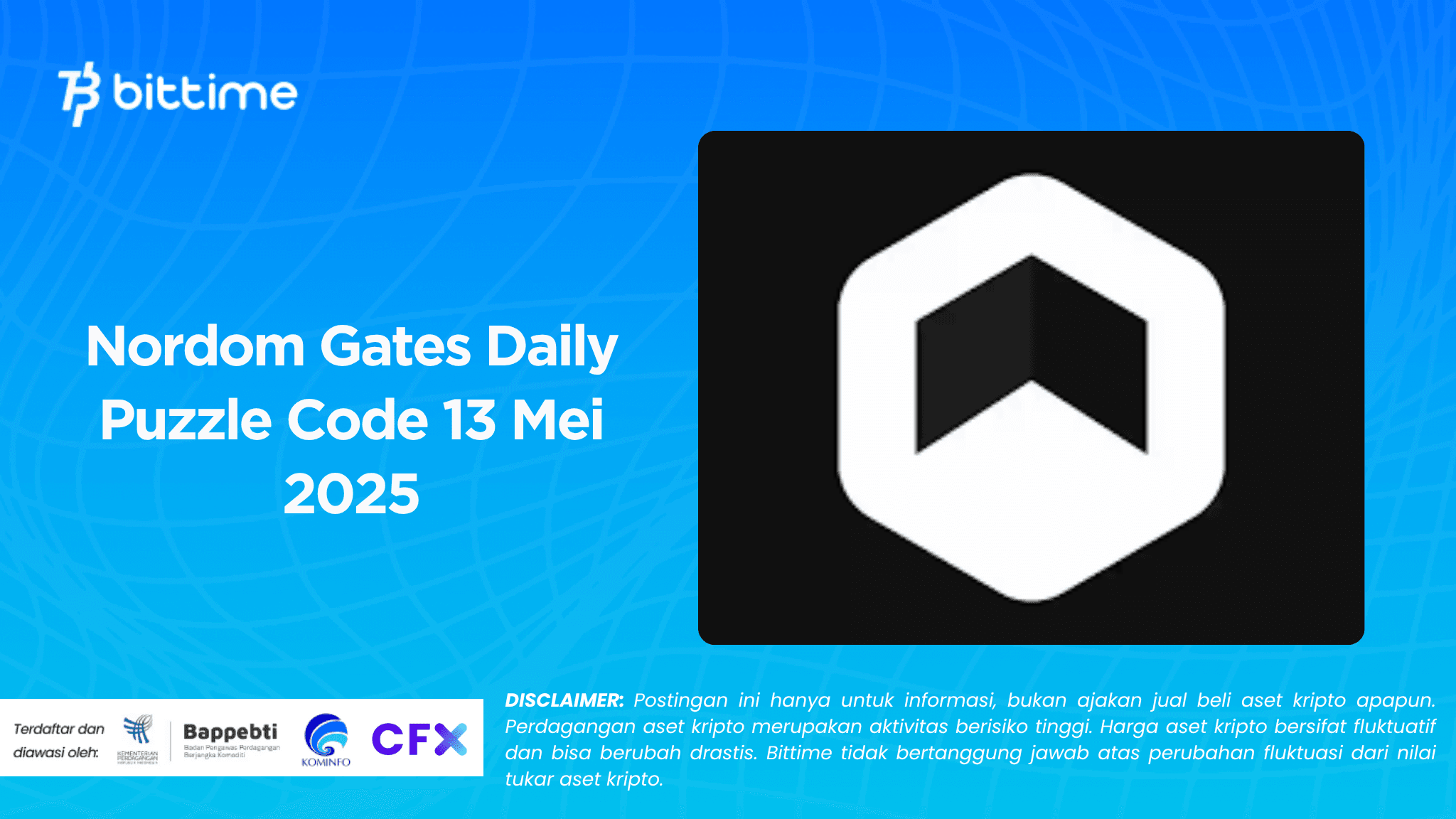 Nordom Gates Daily Puzzle Code 13 Mei 2025