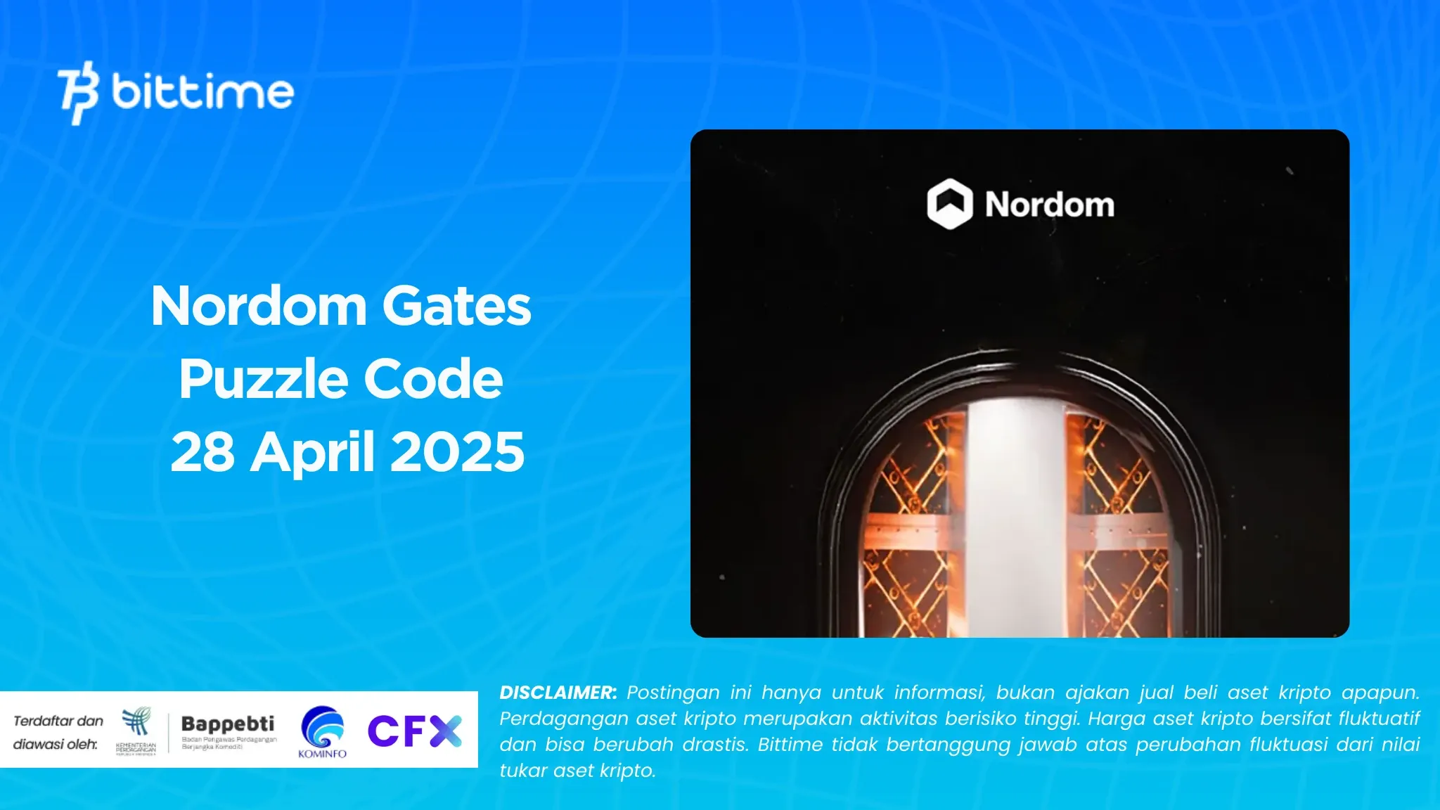 Nordom Gates Puzzle Code 28 April 2025