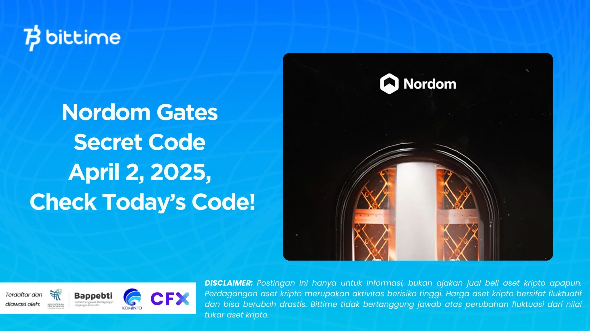 Nordom Gates Secret Code April 2, 2025