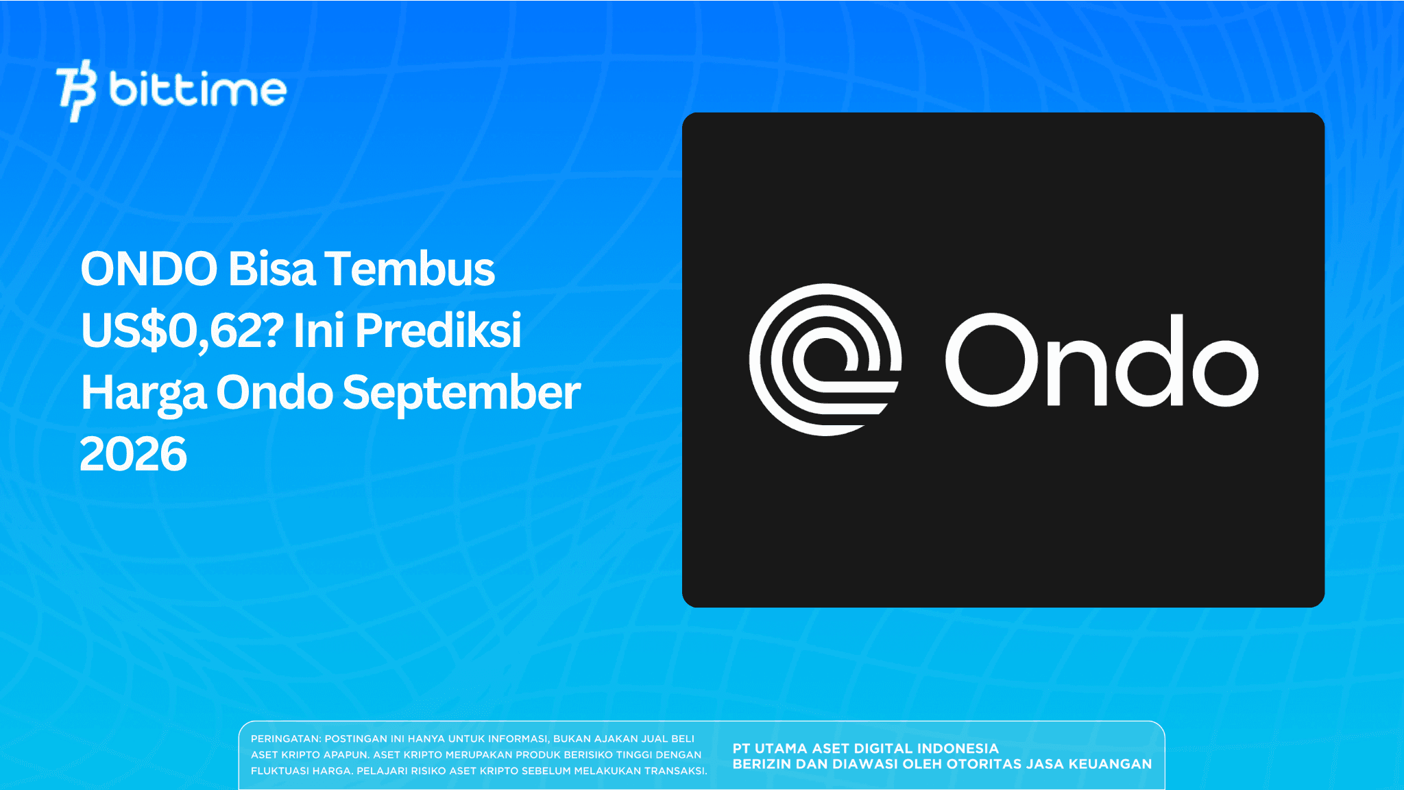 Could ONDO Reach US$0.62? Here's the Ondo Price Prediction for September 2026