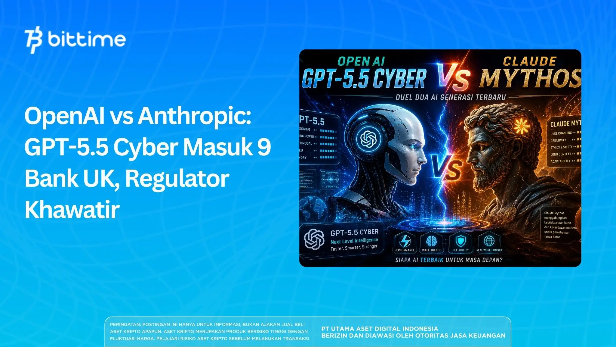OpenAI vs Anthropic: GPT-5.5 Cyber Masuk 9 Bank UK, Regulator Khawatir