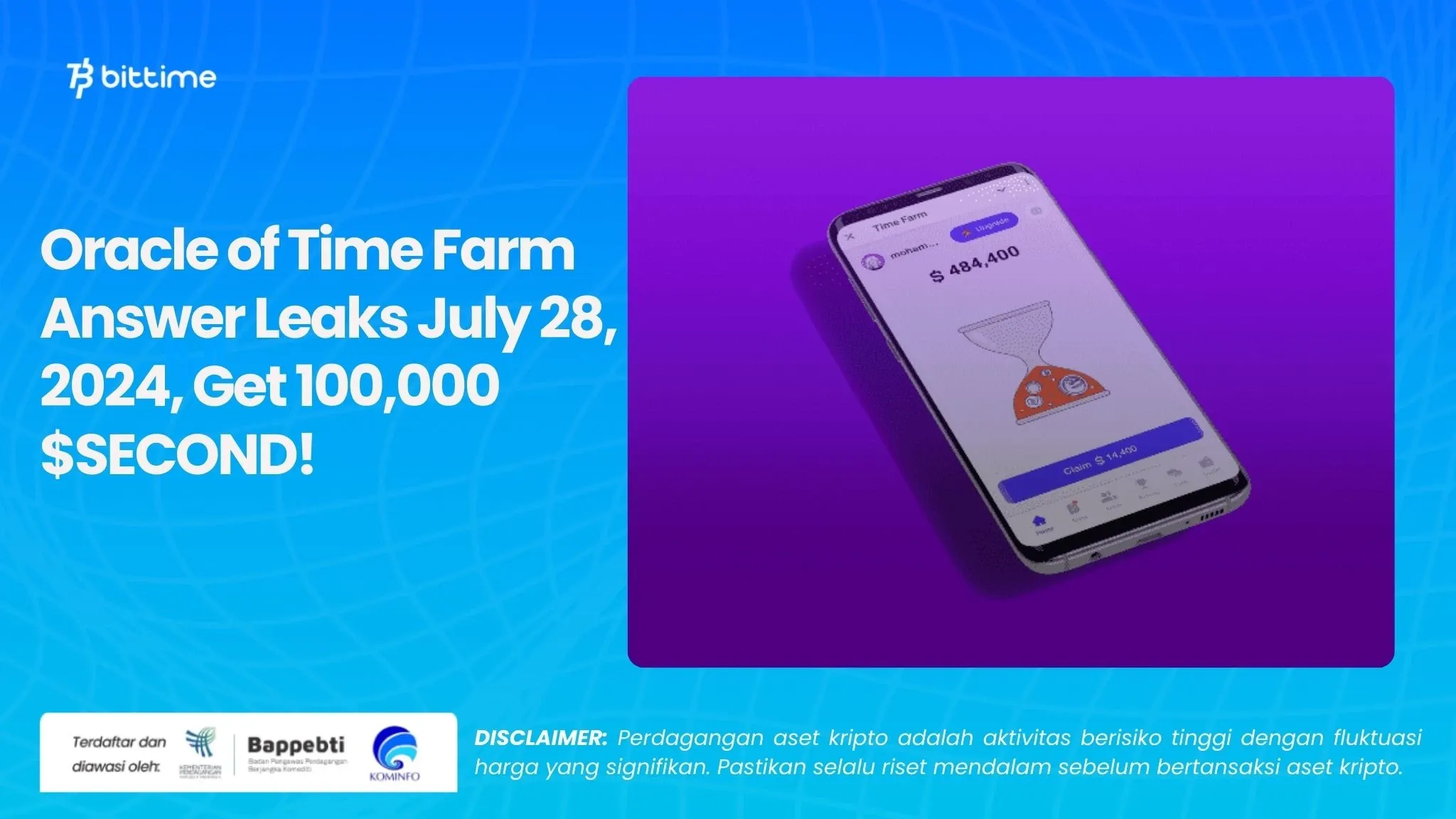 Oracle of Time Farm Answer Leaks July 28, 2024, Get 100,000 $SECOND!.webp