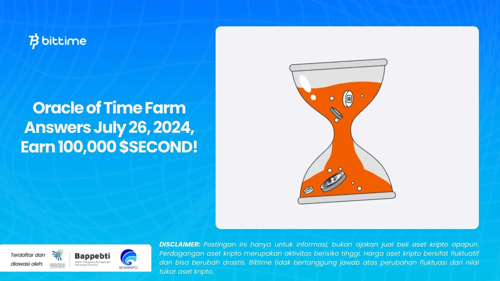 Oracle of Time Farm Answers July 26, 2024, Earn 100,000 $SECOND!